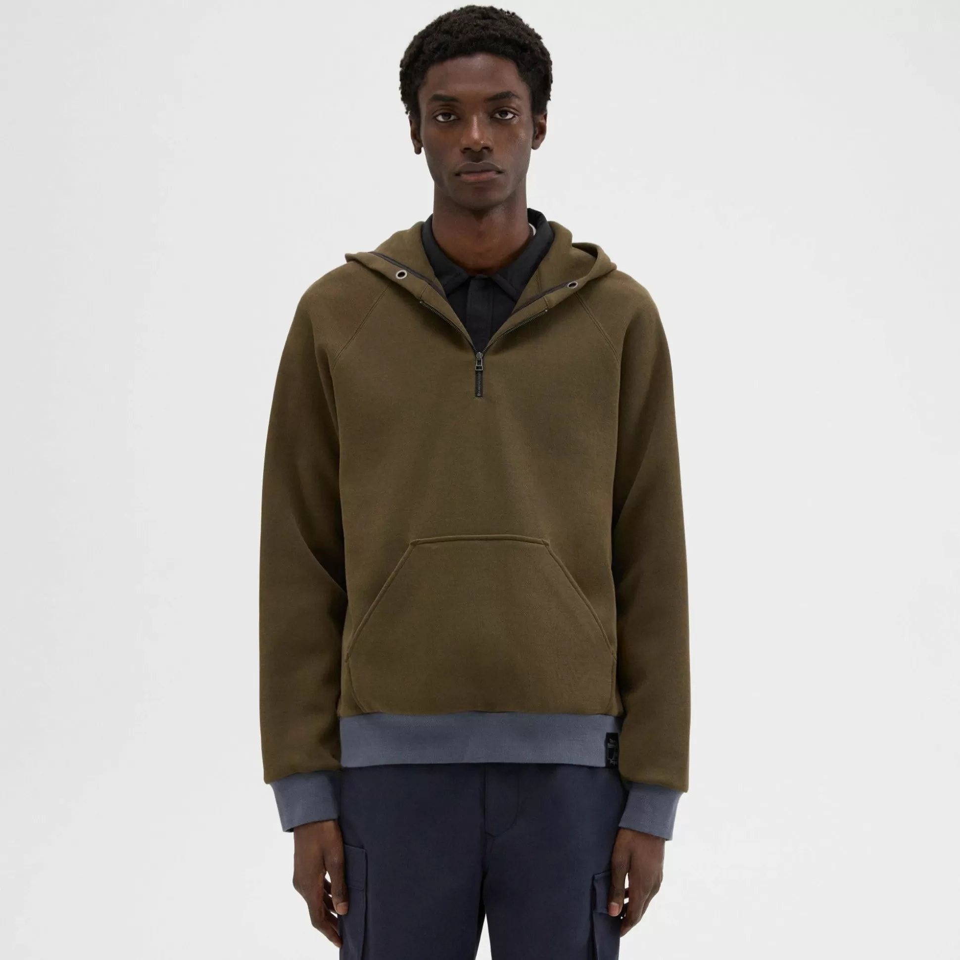 Theory Scuba Quarter-Zip Hoodie-Men Sweatshirts + Hoodies