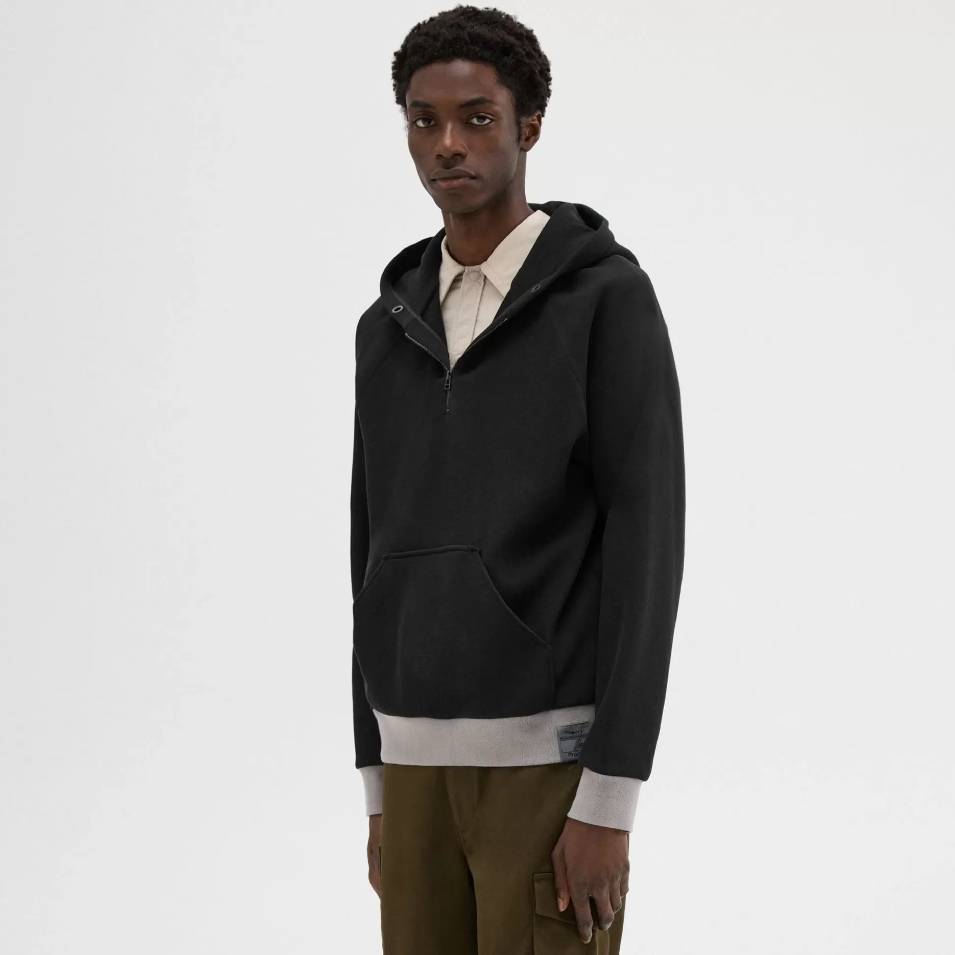 Theory Scuba Quarter-Zip Hoodie-Men Sweatshirts + Hoodies