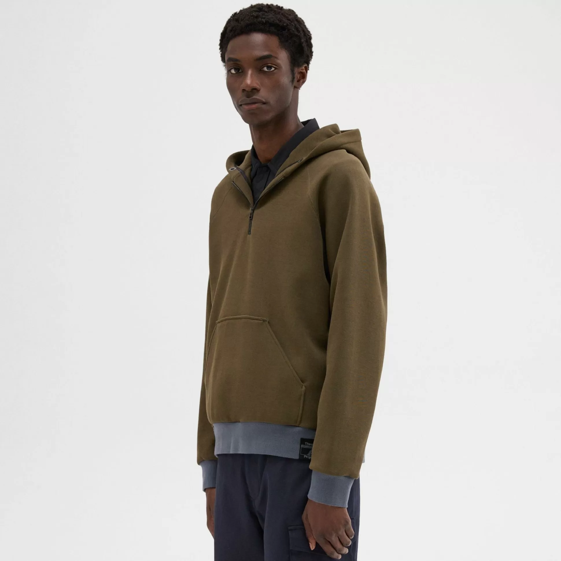 Theory Scuba Quarter-Zip Hoodie-Men Sweatshirts + Hoodies