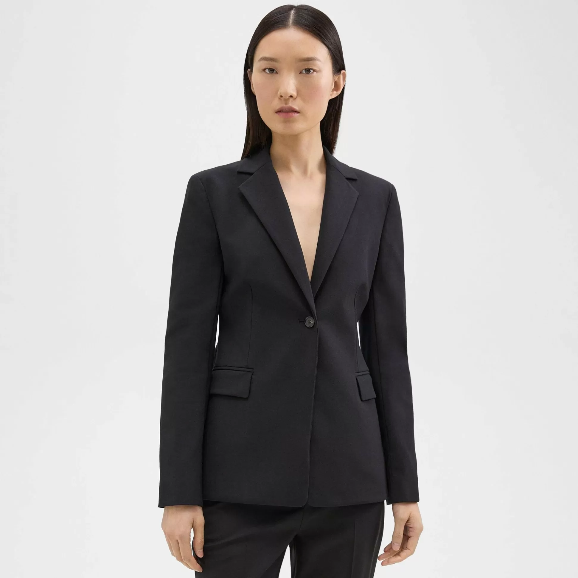 Theory Sculpted Blazer In Stretch Cotton-Blend-Women Suits | Blazers + Jackets