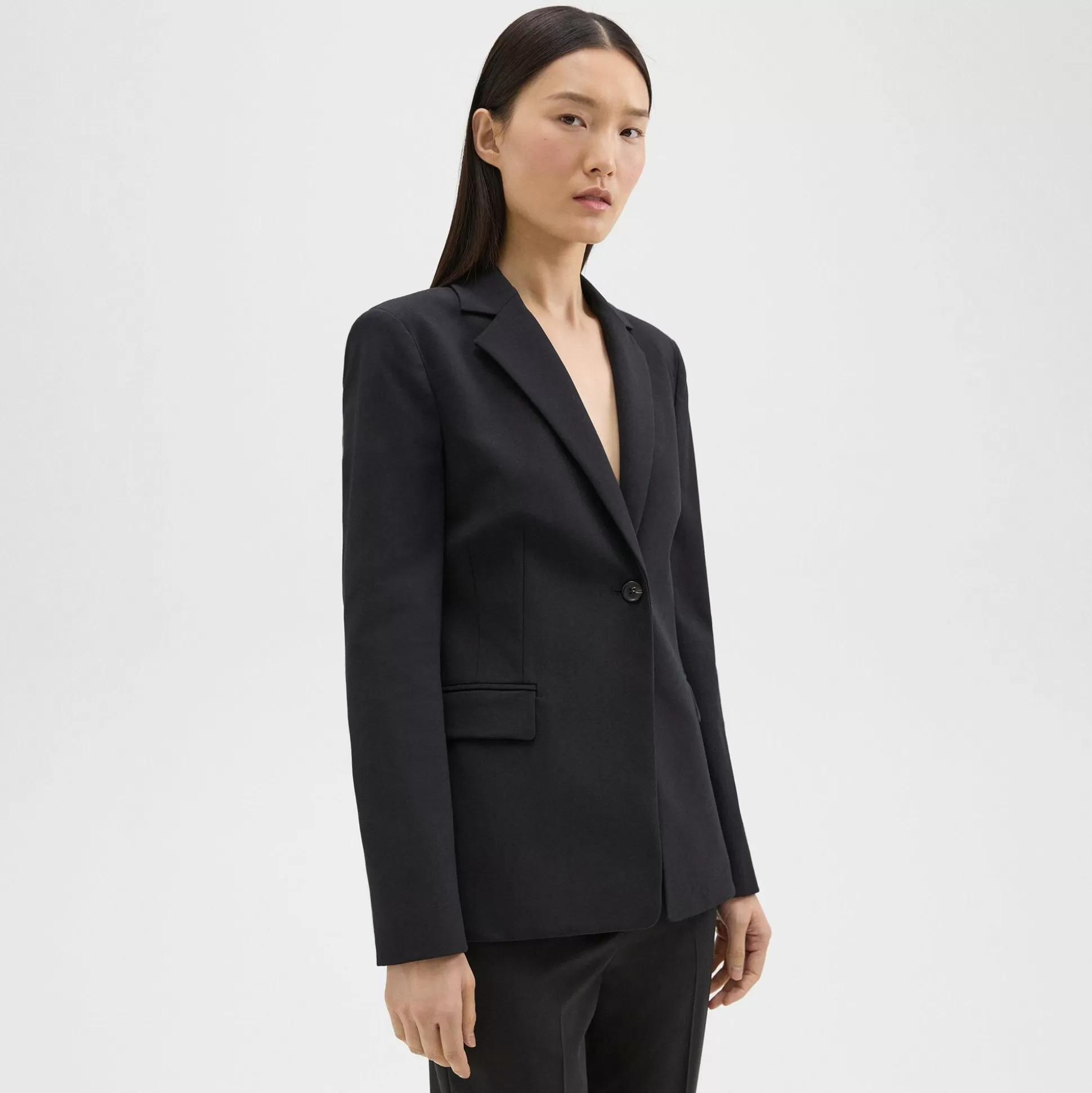 Theory Sculpted Blazer In Stretch Cotton-Blend-Women Suits | Blazers + Jackets