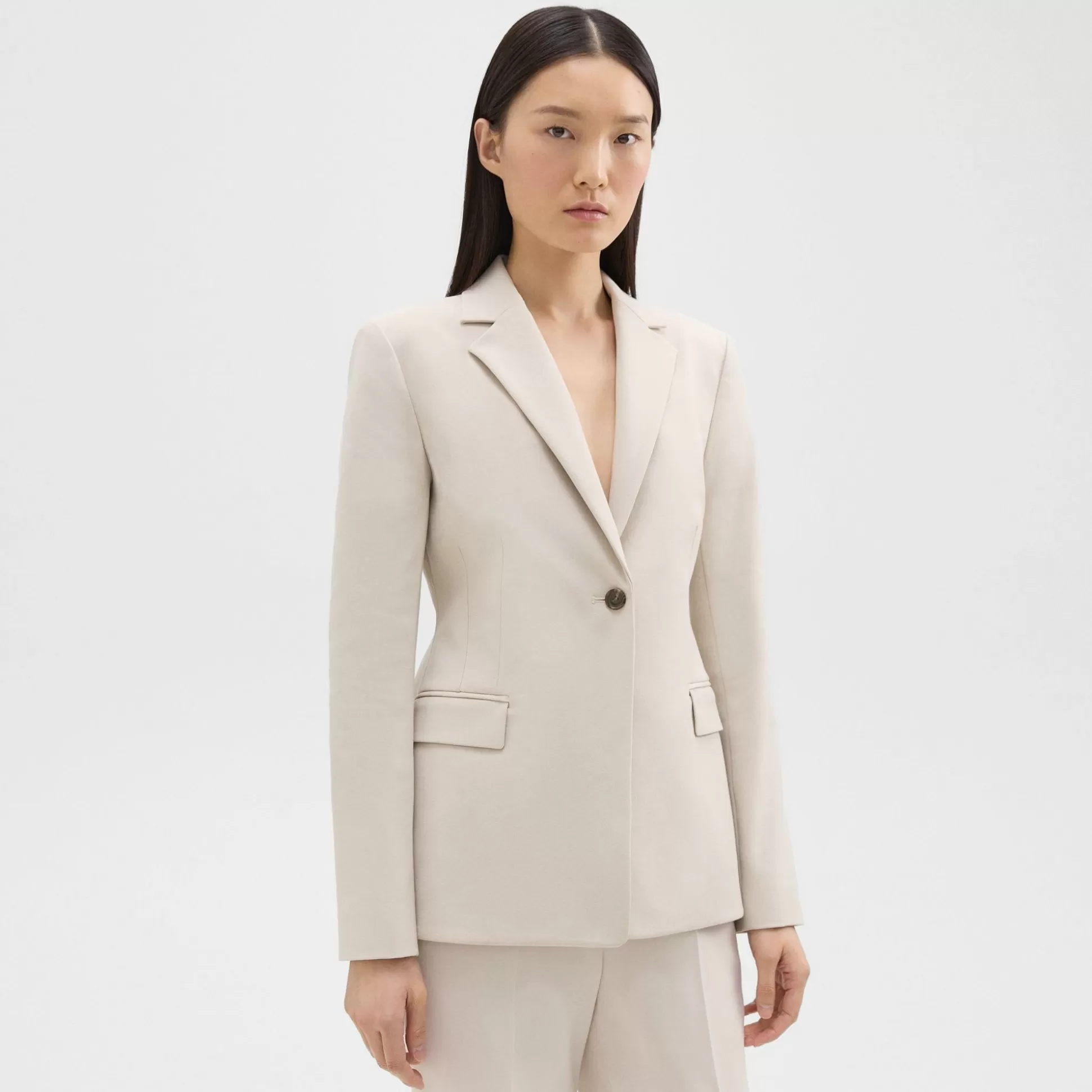 Theory Sculpted Blazer In Stretch Cotton-Blend-Women Suits | Blazers + Jackets