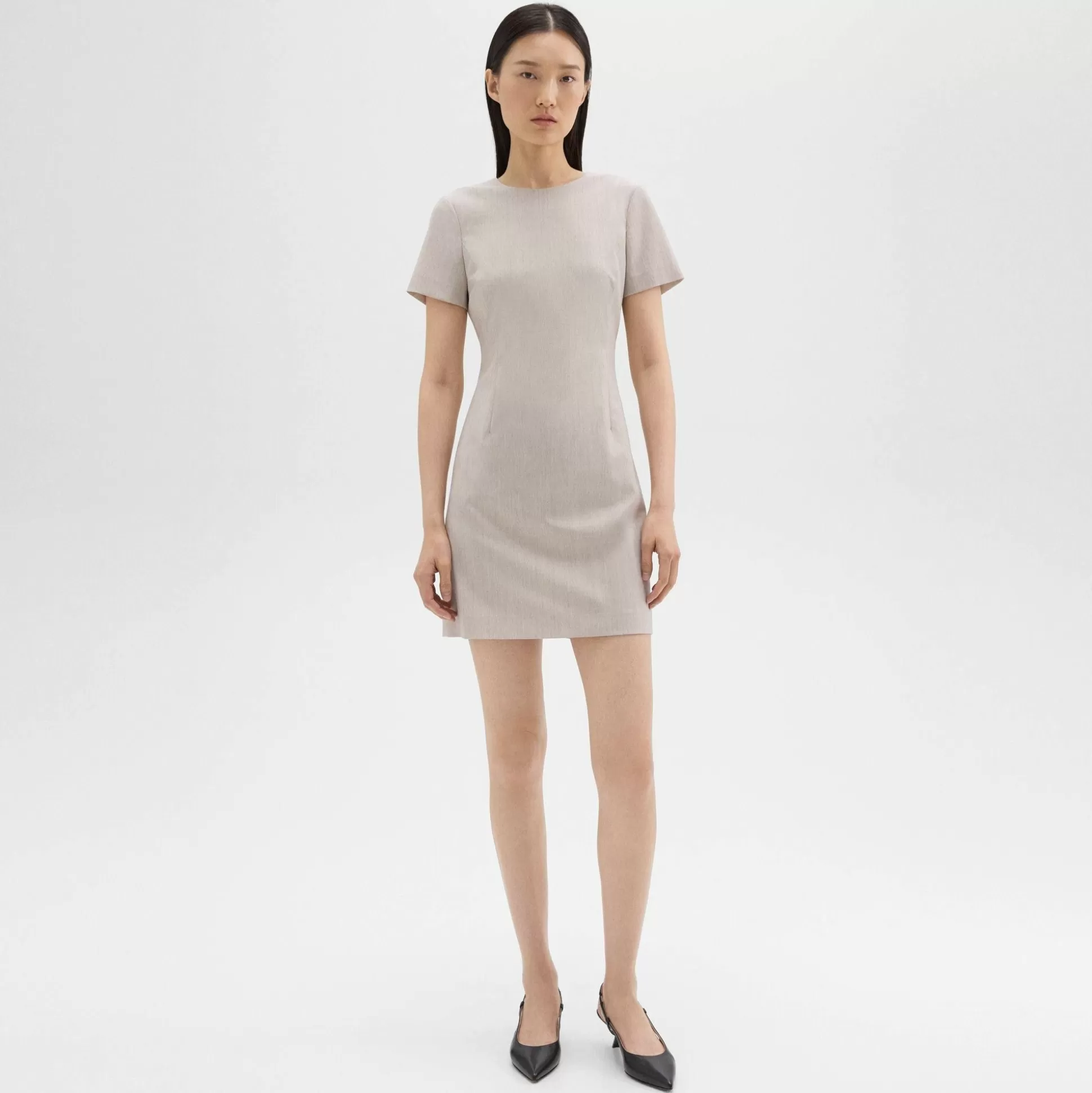 Theory Sheath Dress In Good Wool-Women Dresses