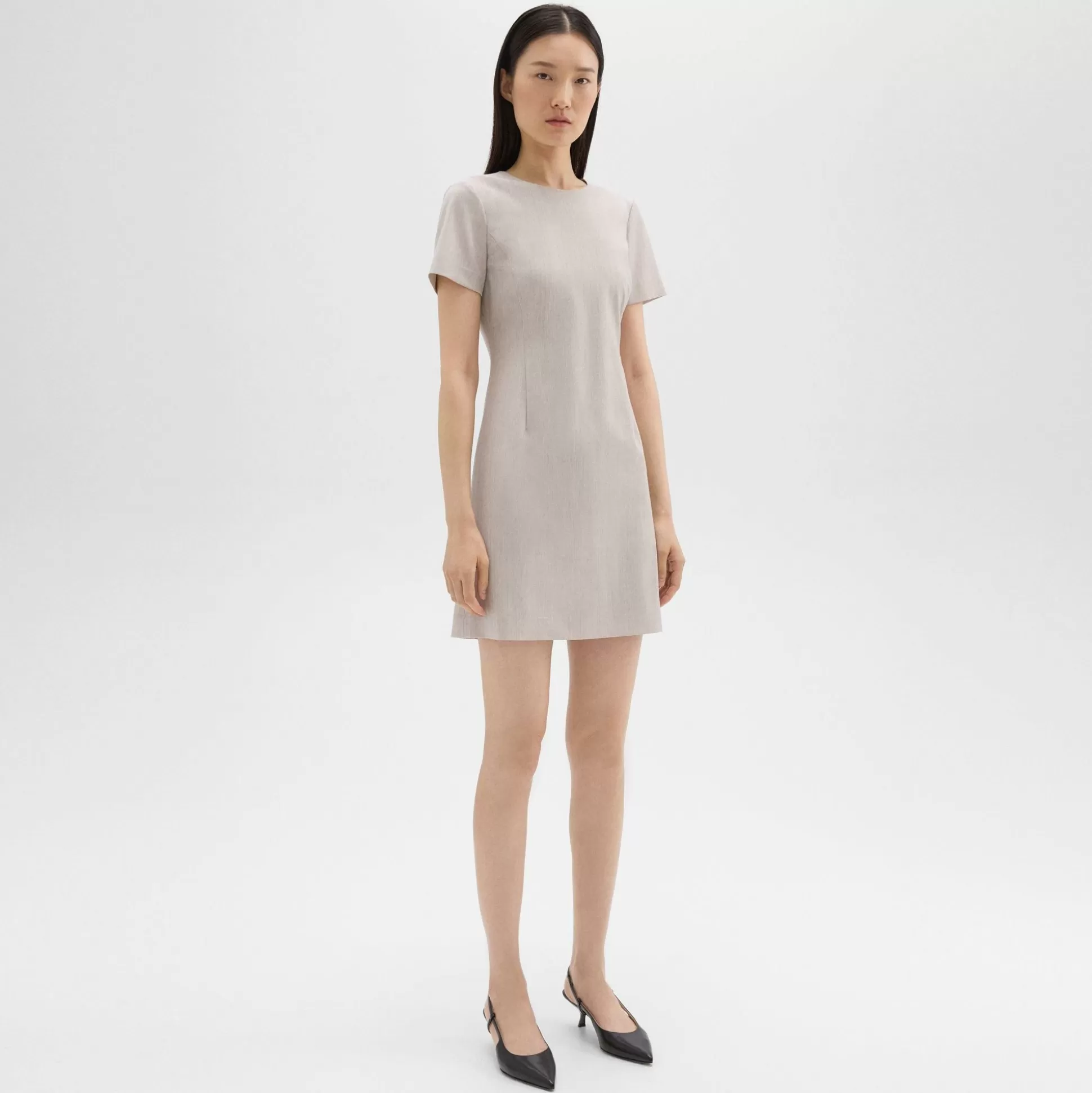 Theory Sheath Dress In Good Wool-Women Dresses