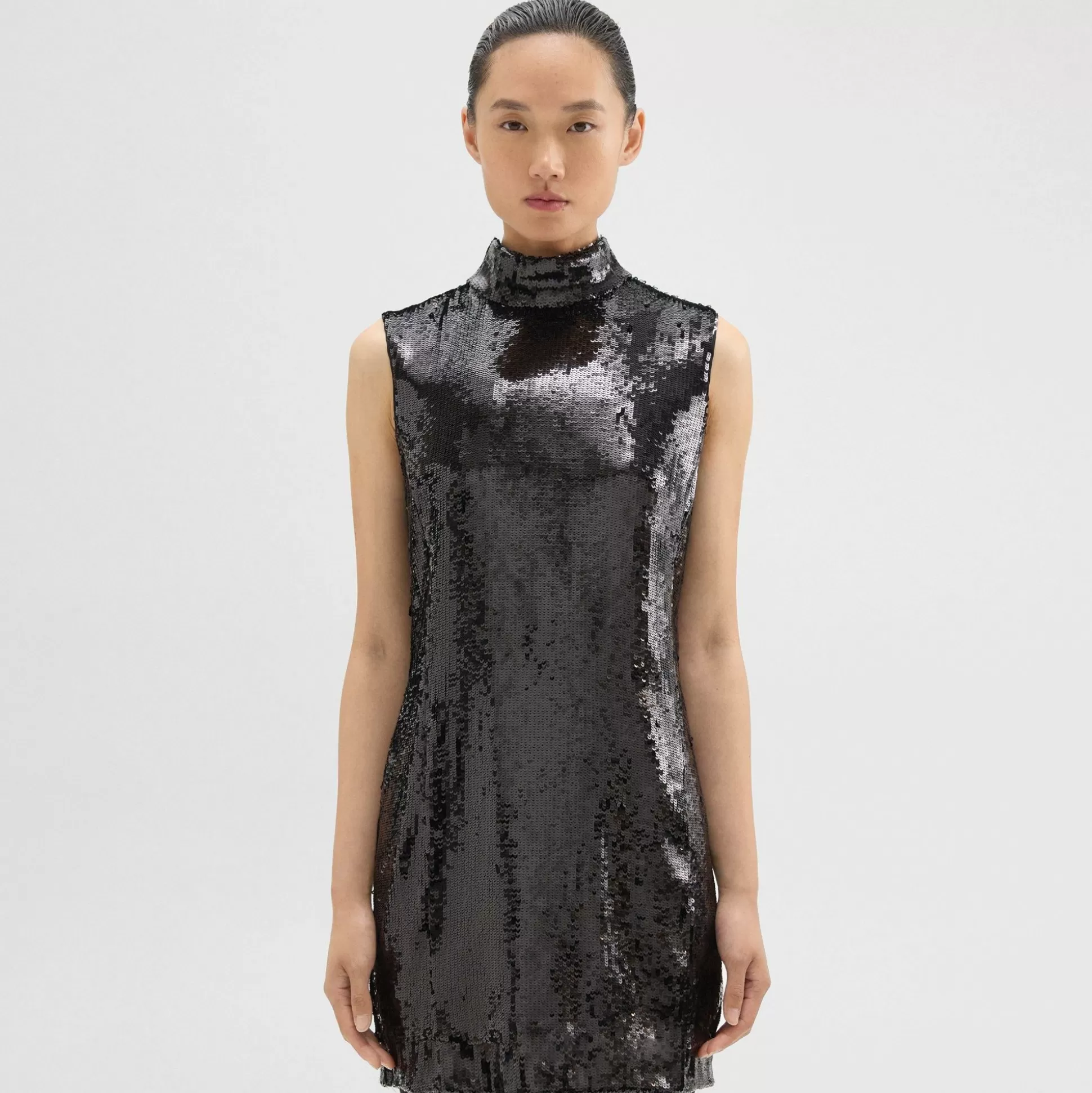 Theory Shift Dress In Recycled Sequins-Women Dresses