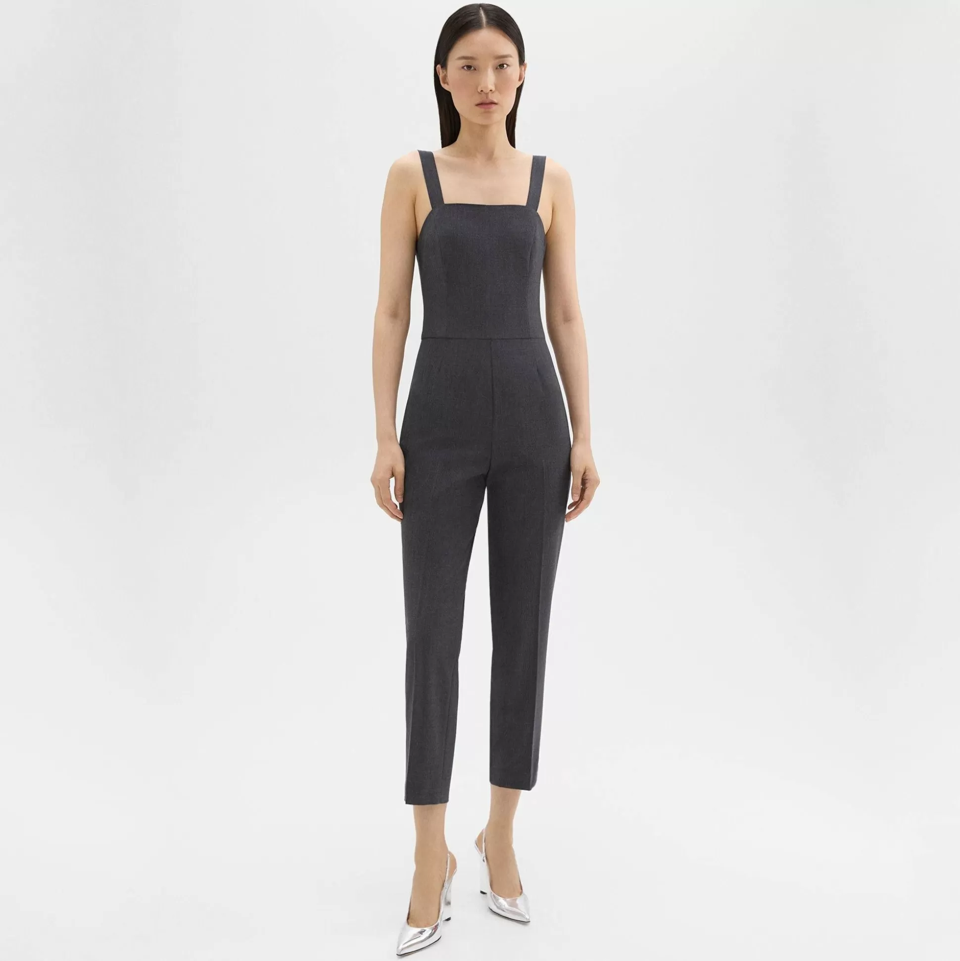 Theory Sleeveless Jumpsuit In Good Wool-Women Suits | Pants