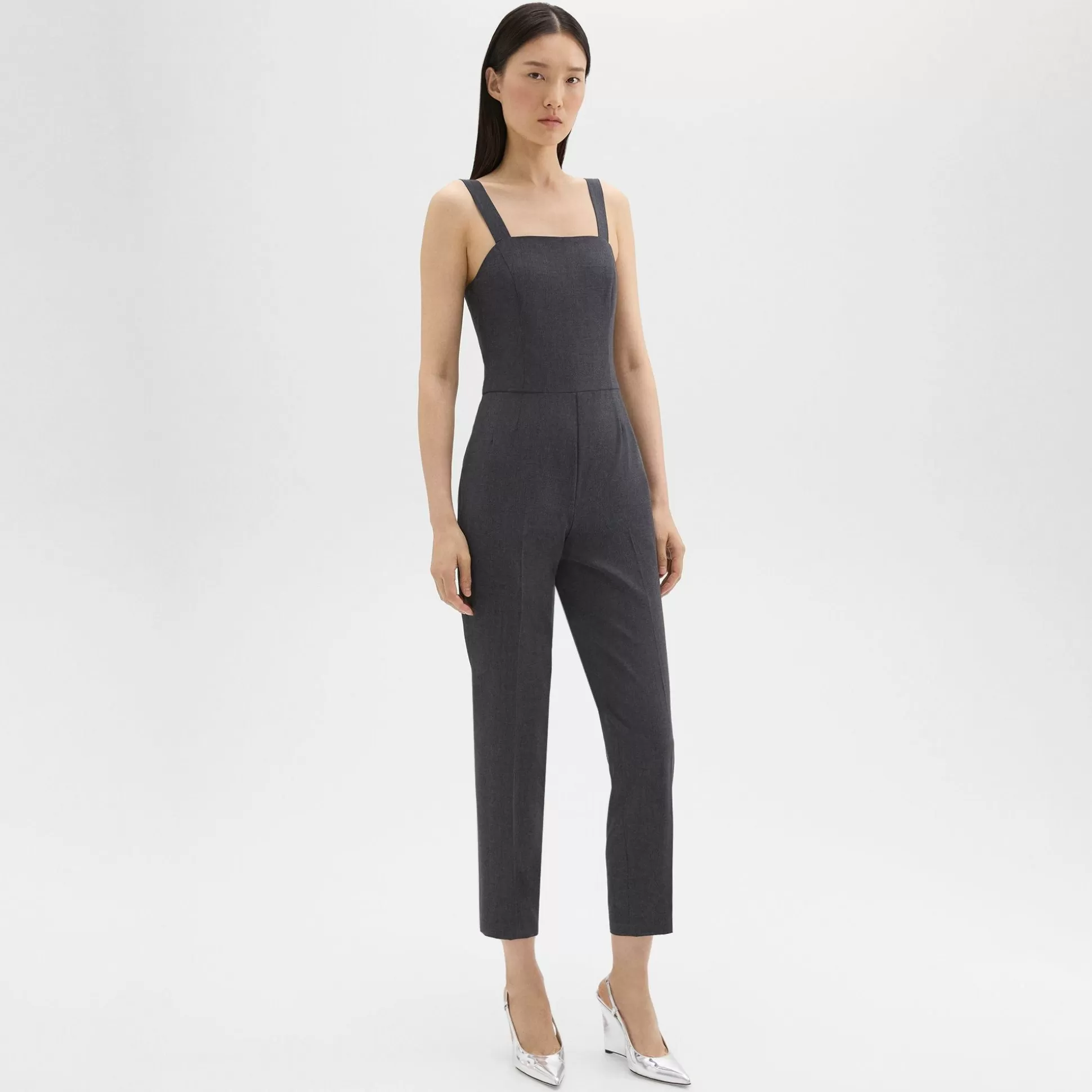 Theory Sleeveless Jumpsuit In Good Wool-Women Suits | Pants