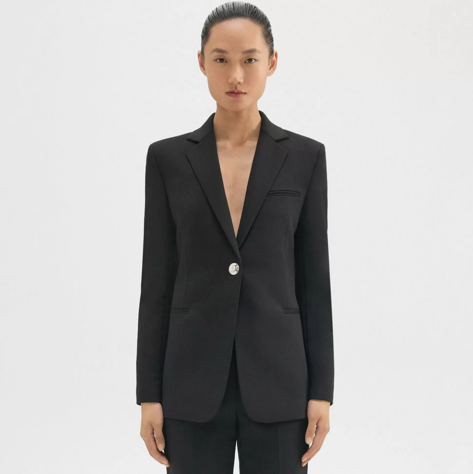 Theory Slim Blazer In Double Weave-Women Suits | Blazers + Jackets