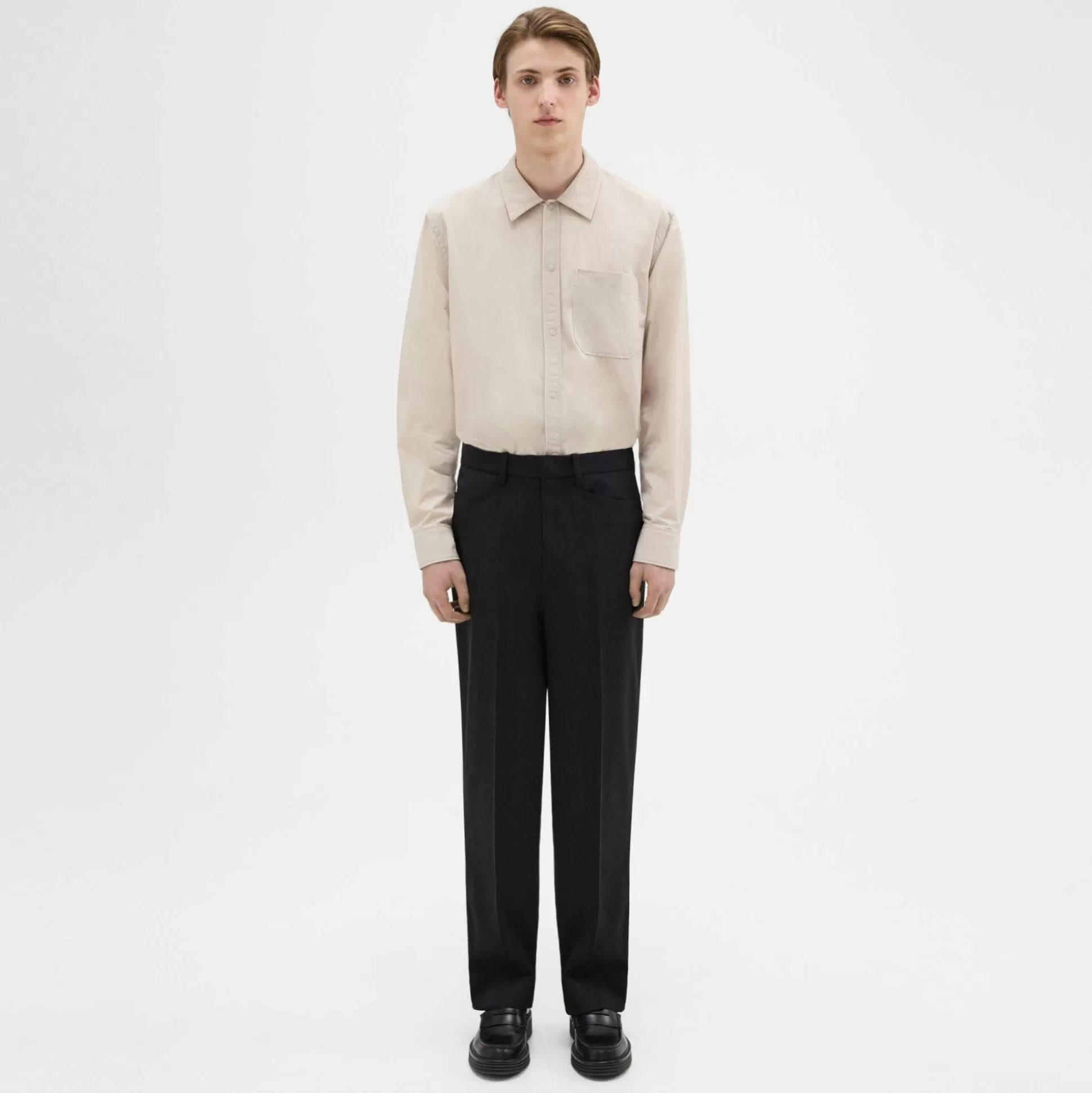 Theory Slim-Straight Wool Gabardine Pant-Men Pants