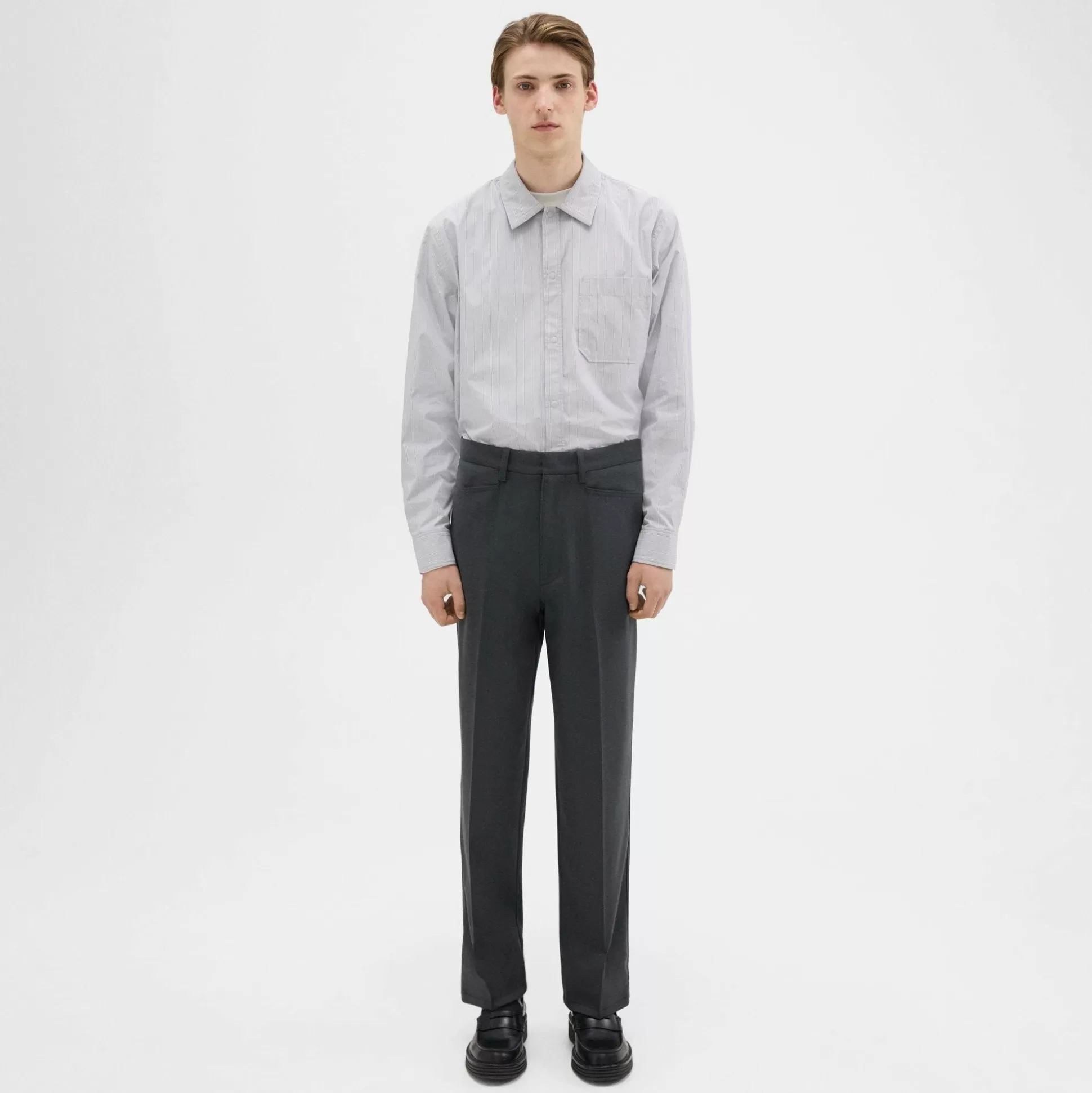 Theory Slim-Straight Wool Gabardine Pant-Men Pants