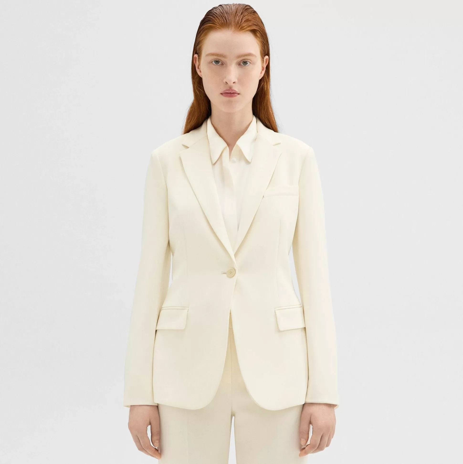 Theory Staple Blazer In Admiral Crepe-Women Suits | Blazers + Jackets