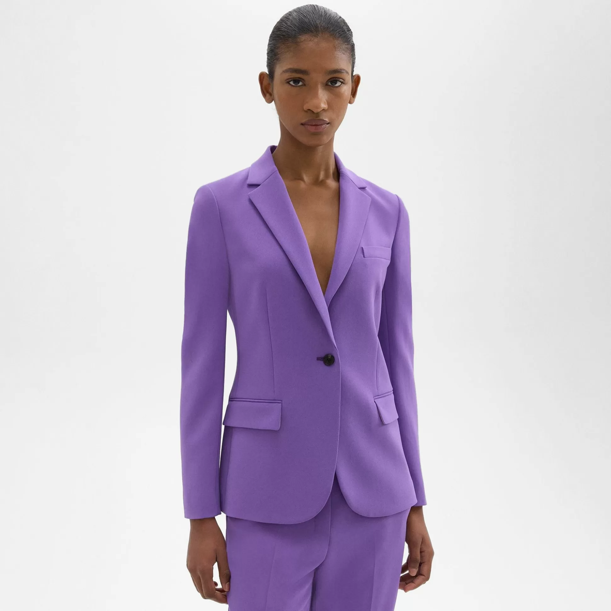 Theory Staple Blazer In Admiral Crepe-Women Suits | Blazers + Jackets