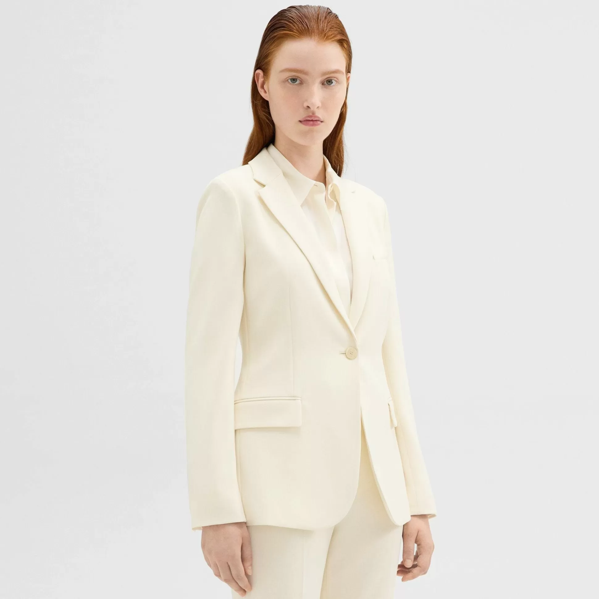 Theory Staple Blazer In Admiral Crepe-Women Suits | Blazers + Jackets