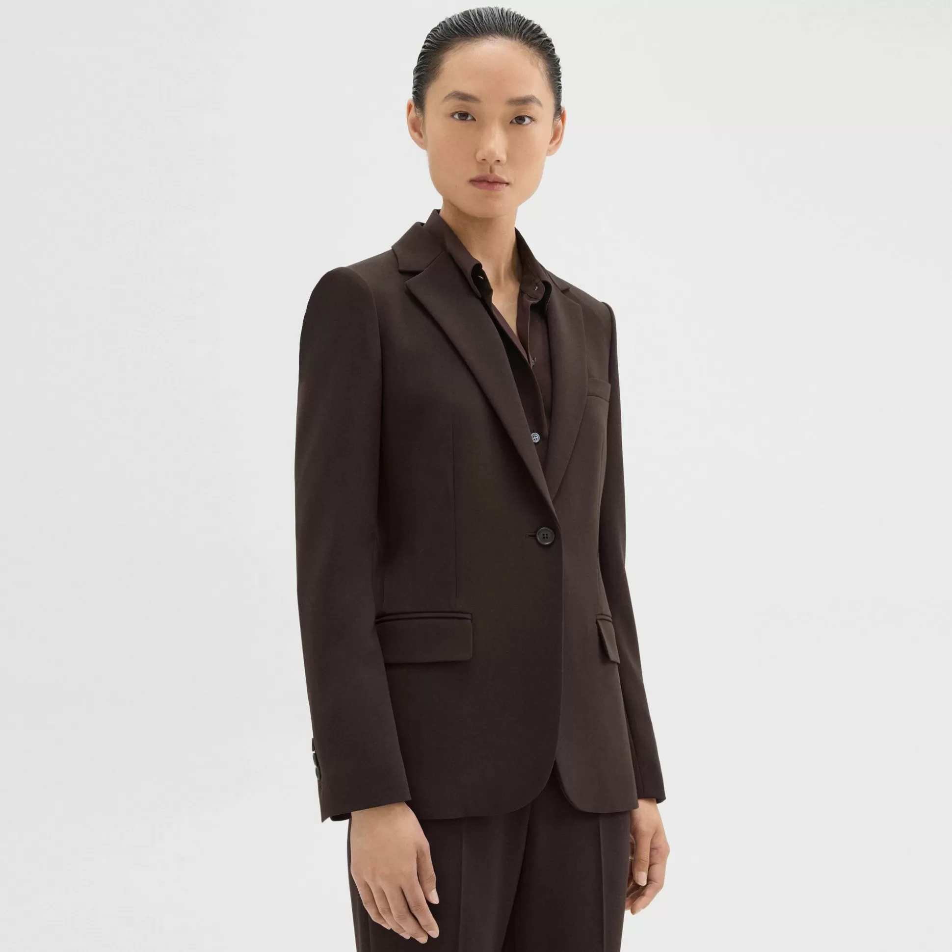 Theory Staple Blazer In Admiral Crepe-Women Suits | Blazers + Jackets