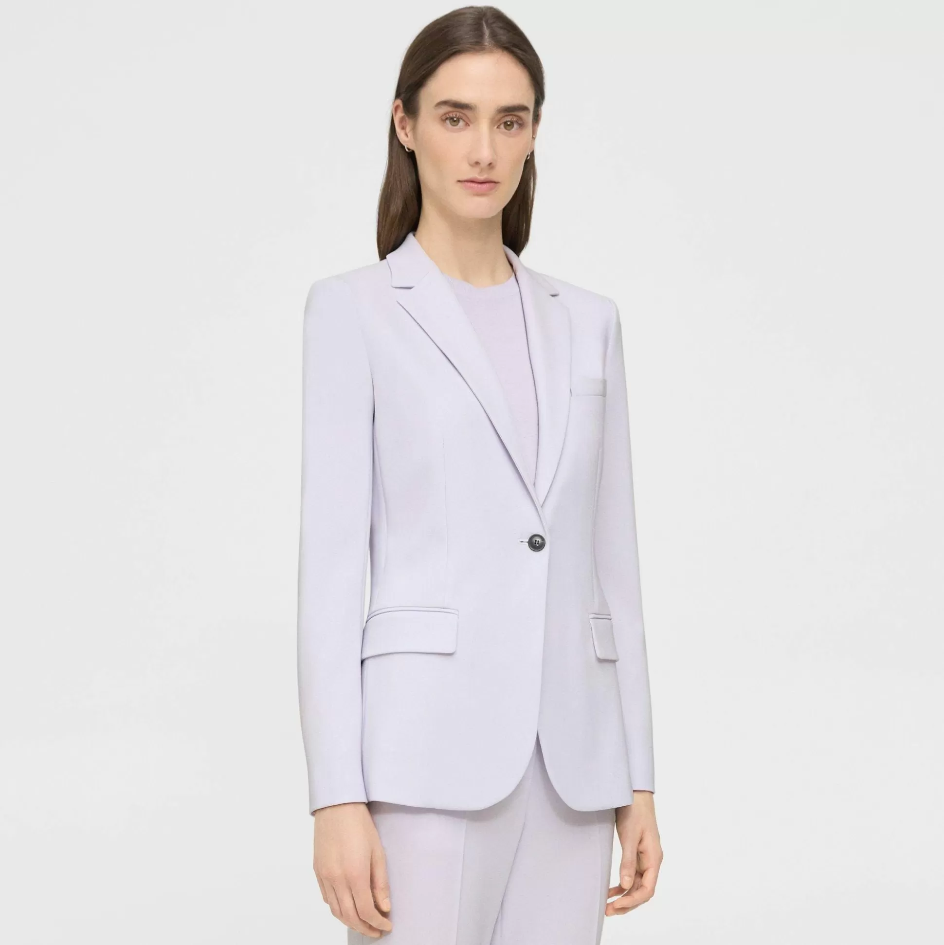 Theory Staple Blazer In Admiral Crepe-Women Blazers + Jackets