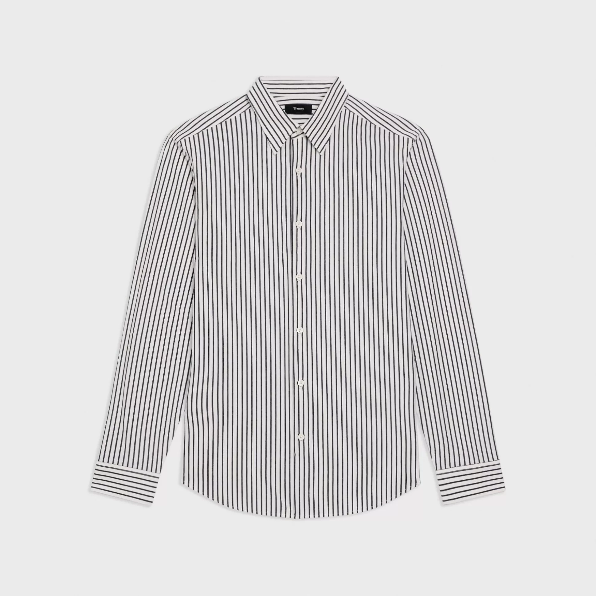 Theory Sylvain Shirt In Striped Structure Knit-Men Shirts