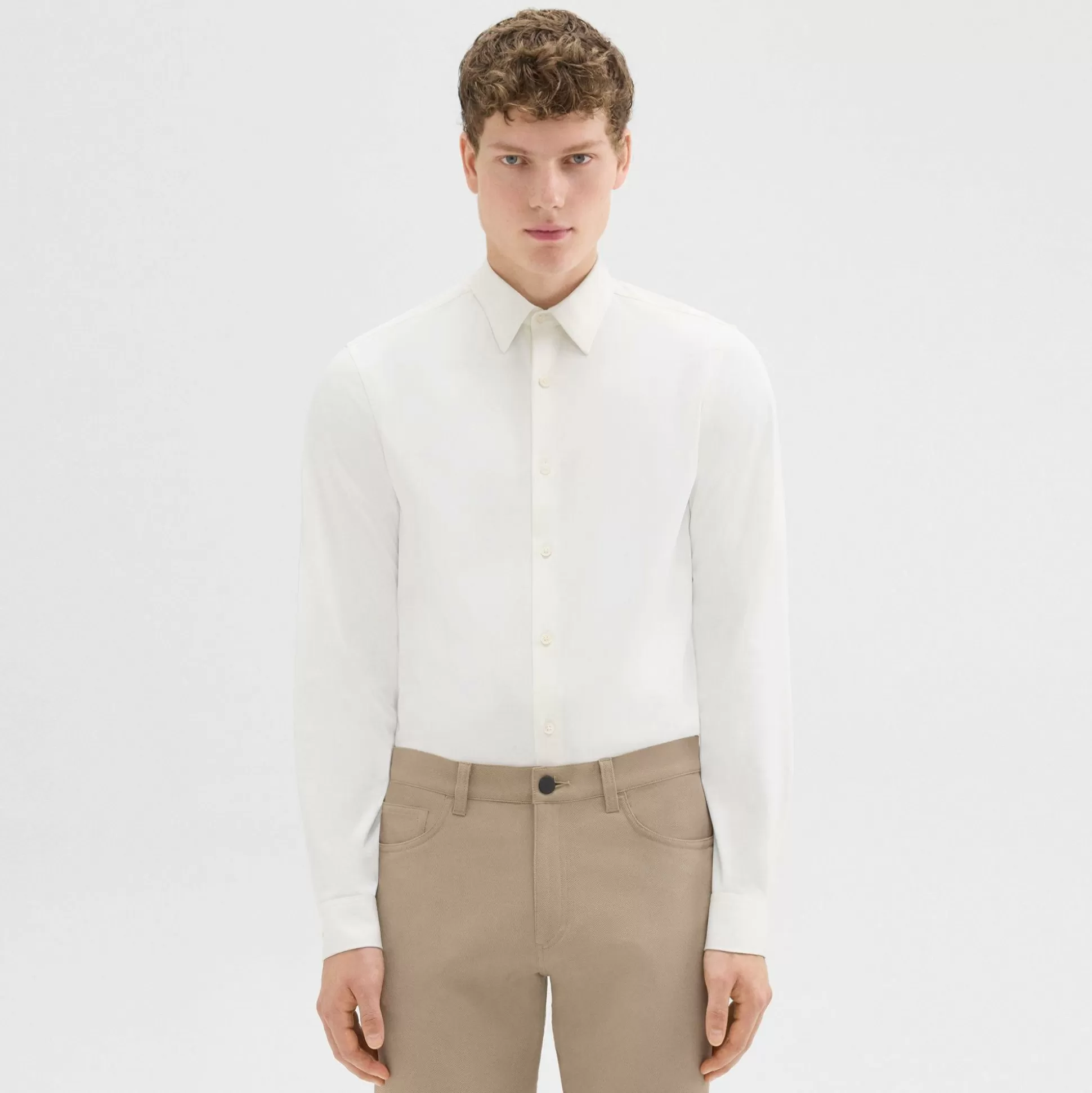 Theory Sylvain Shirt In Structure Knit-Men Shirts