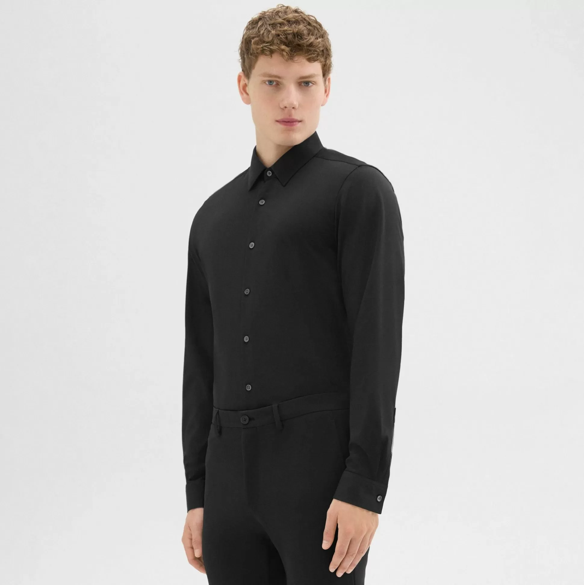 Theory Sylvain Shirt In Structure Knit-Men Shirts