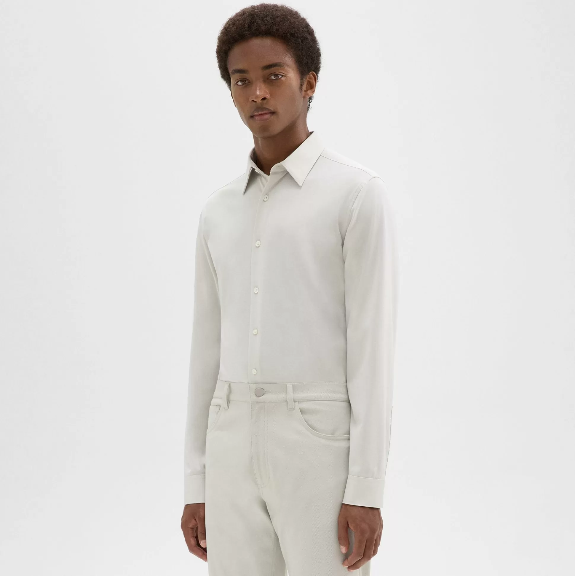 Theory Sylvain Shirt In Structure Knit-Men Shirts