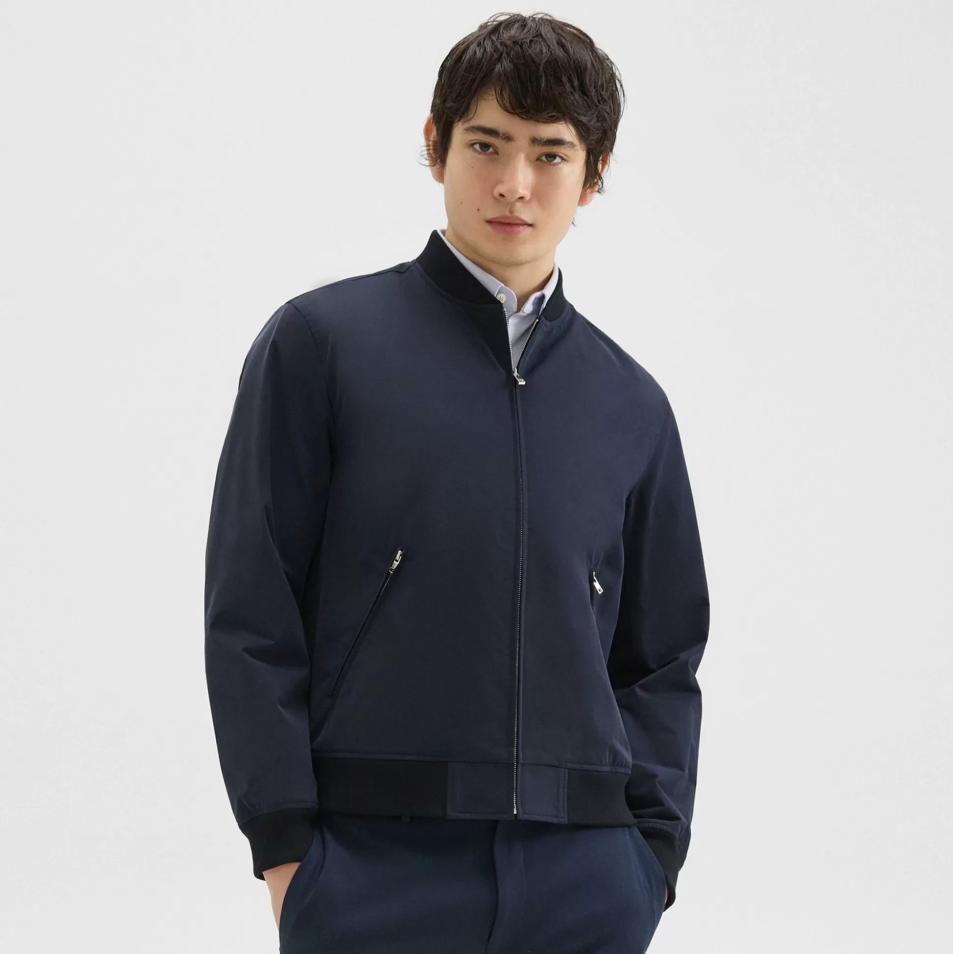 Theory Tailored Bomber Jacket In Foundation Twill-Men Outerwear