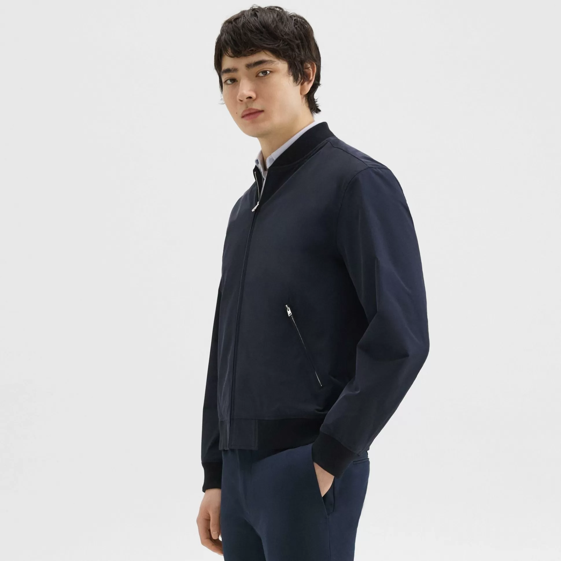 Theory Tailored Bomber Jacket In Foundation Twill-Men Outerwear