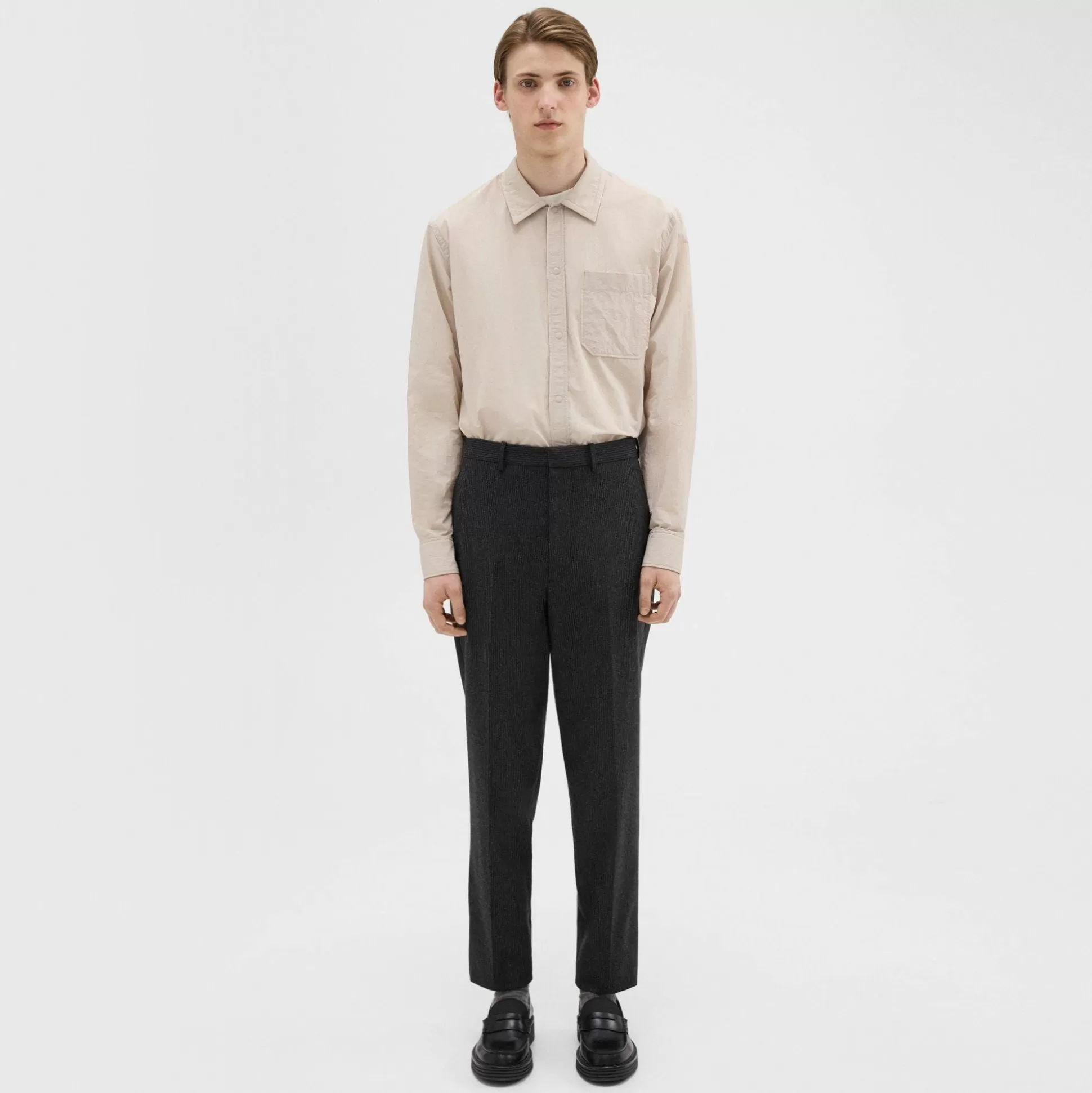 Theory Tapered Pinstripe Flannel Pant-Men Pants