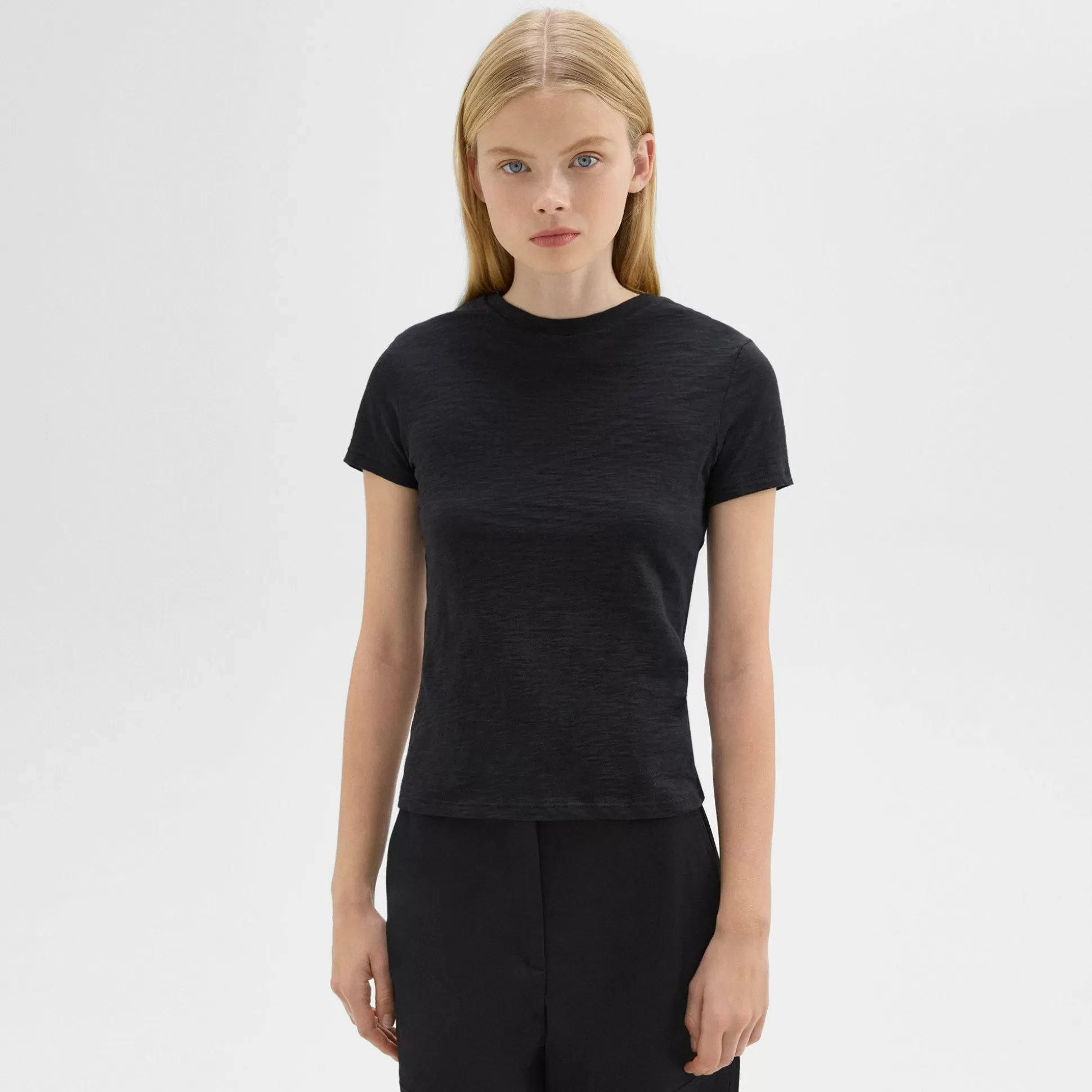 Theory Tiny Tee In Organic Slub Cotton-Women T-Shirts