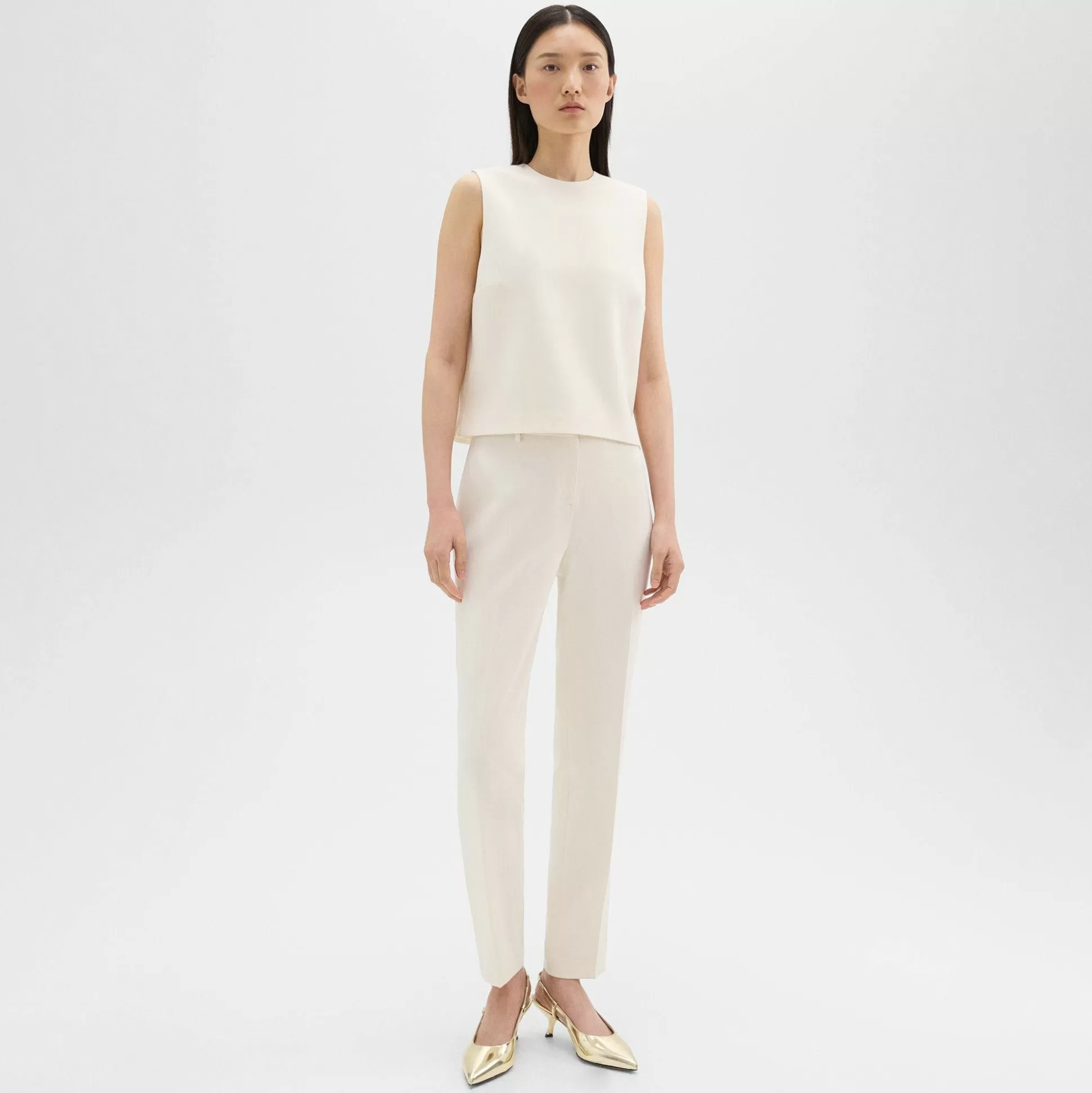 Theory Treeca Full Length Pant In Admiral Crepe-Women Suits | Pants