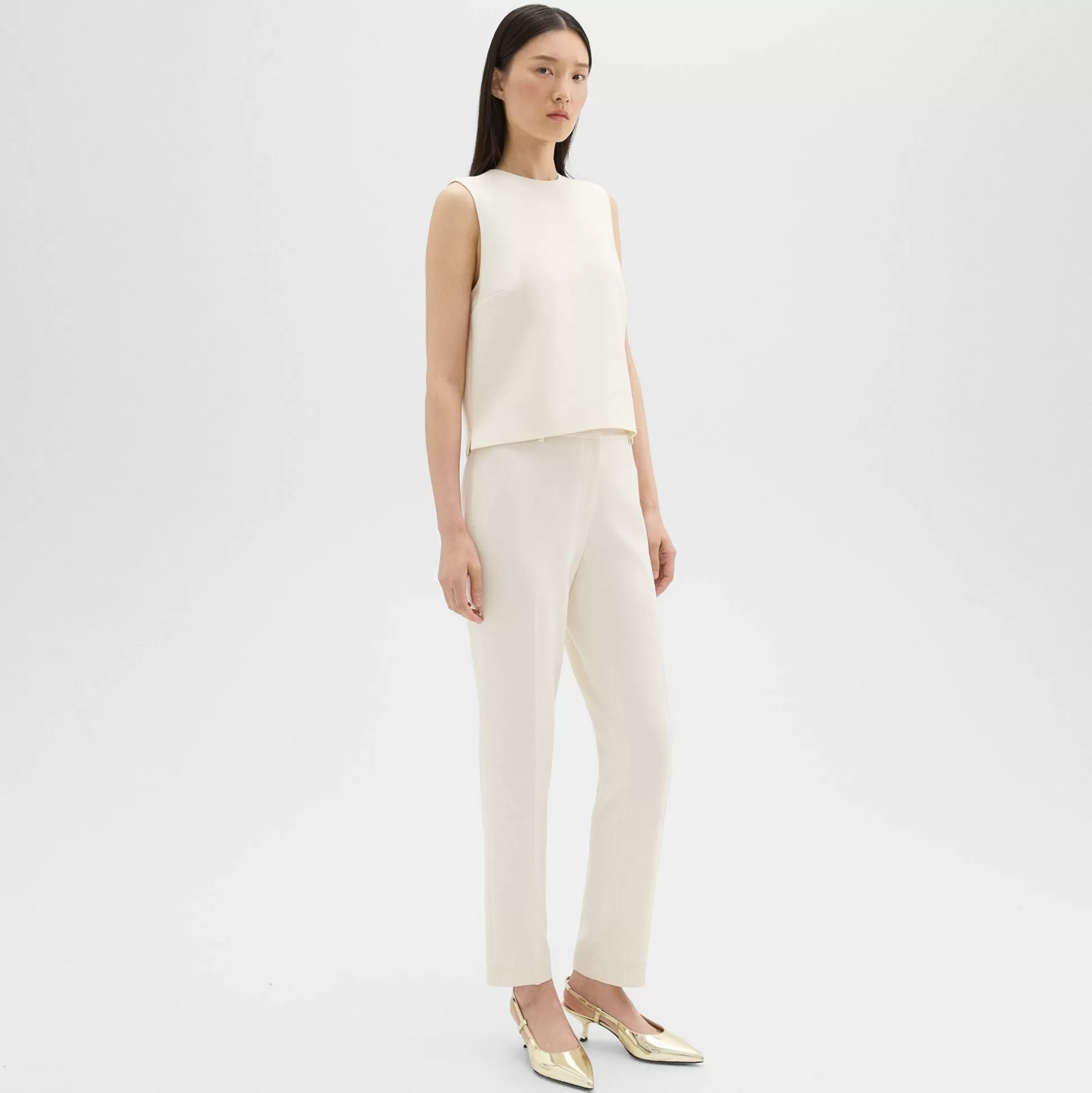 Theory Treeca Full Length Pant In Admiral Crepe-Women Suits | Pants