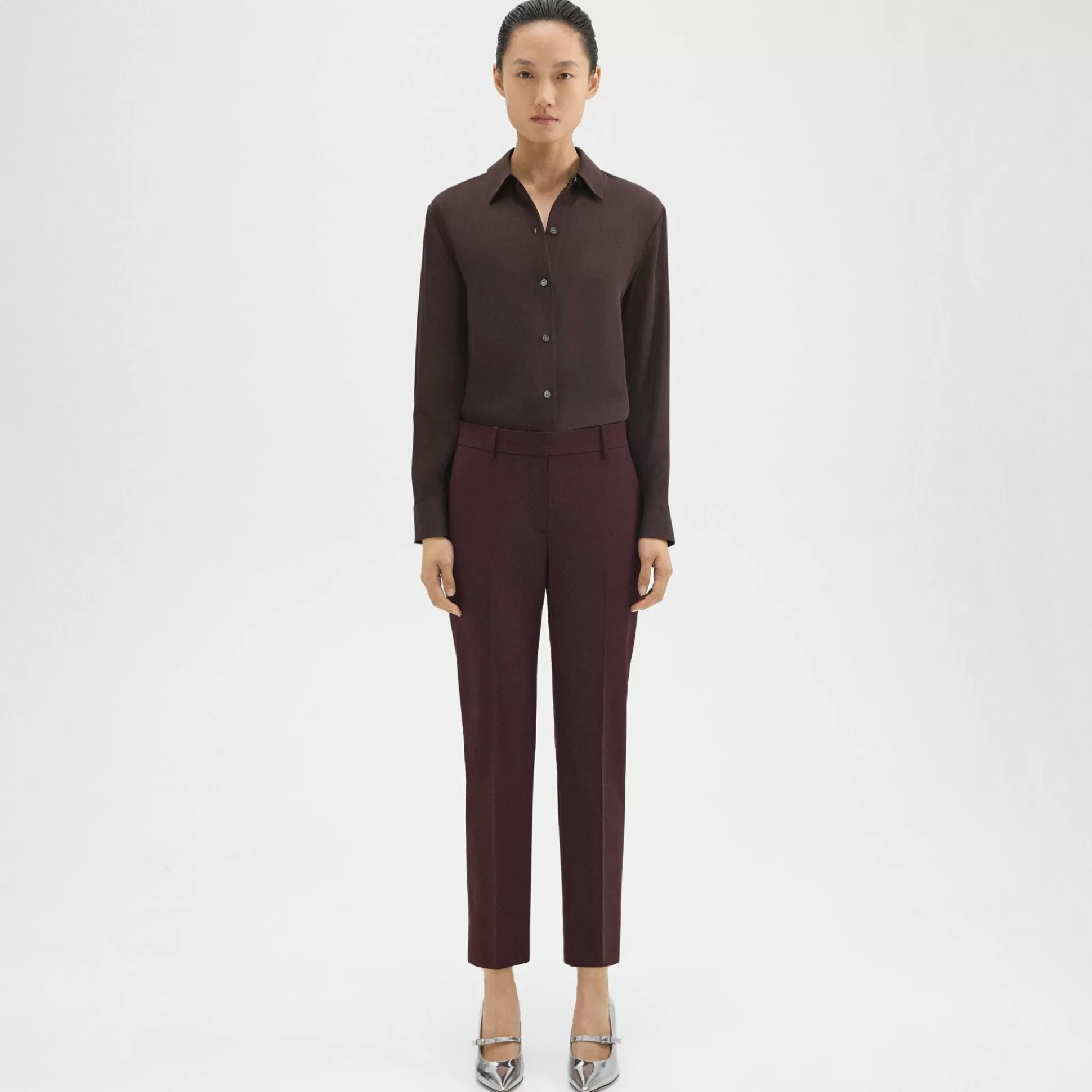 Theory Treeca Pant In Good Wool-Women Suits | Pants