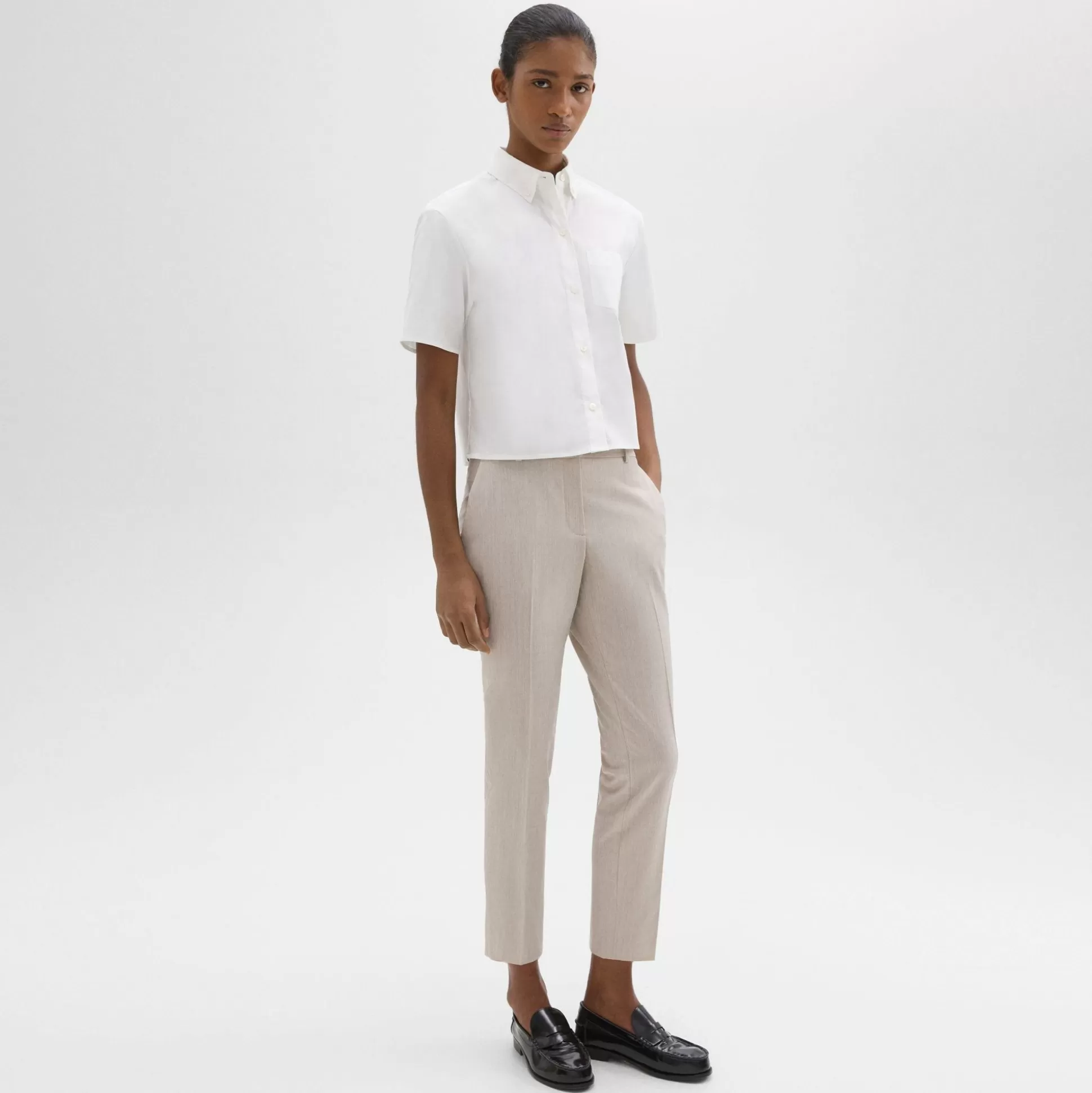 Theory Treeca Pant In Good Wool-Women Suits | Pants