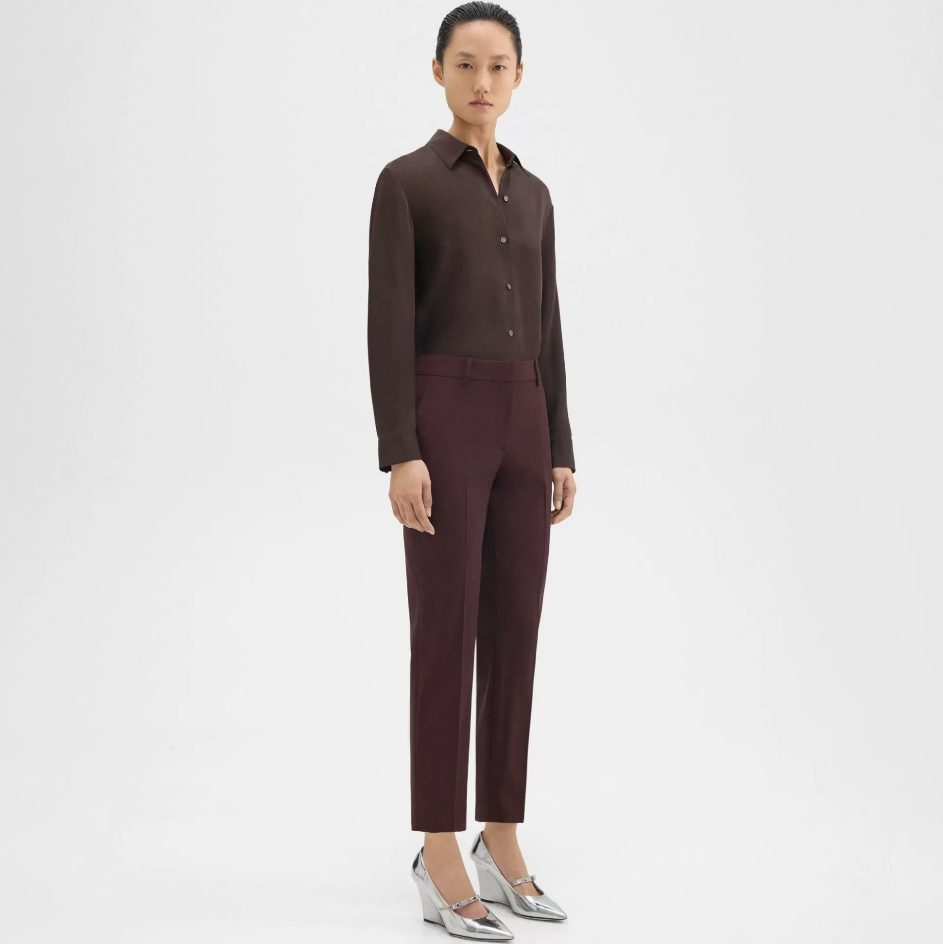 Theory Treeca Pant In Good Wool-Women Suits | Pants