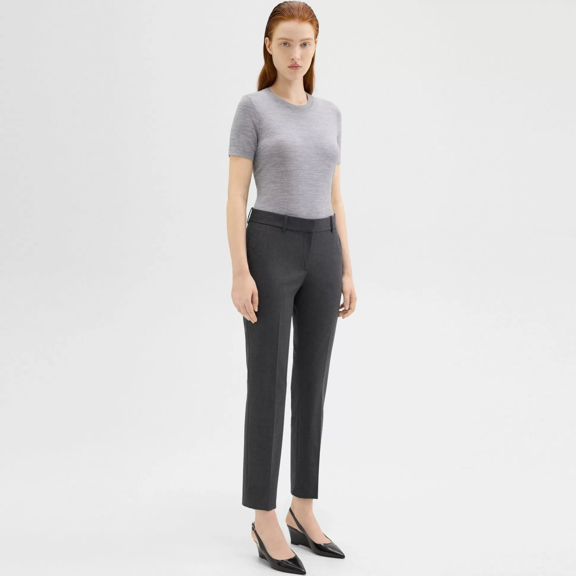 Theory Treeca Pant In Good Wool-Women Pants | Suits