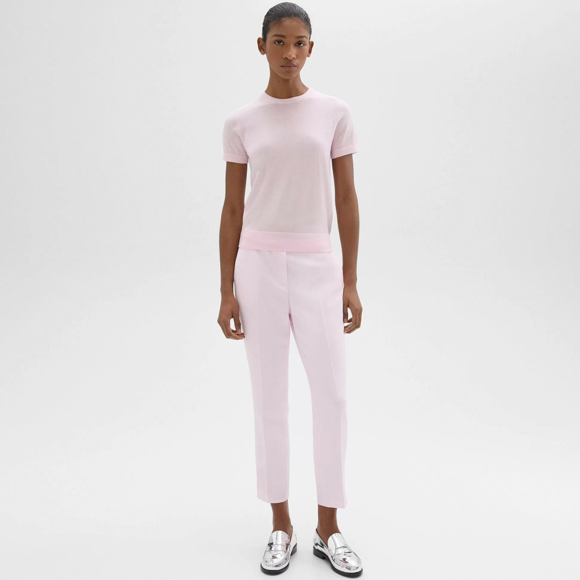 Theory Treeca Pull-On Pant In Admiral Crepe-Women Pants