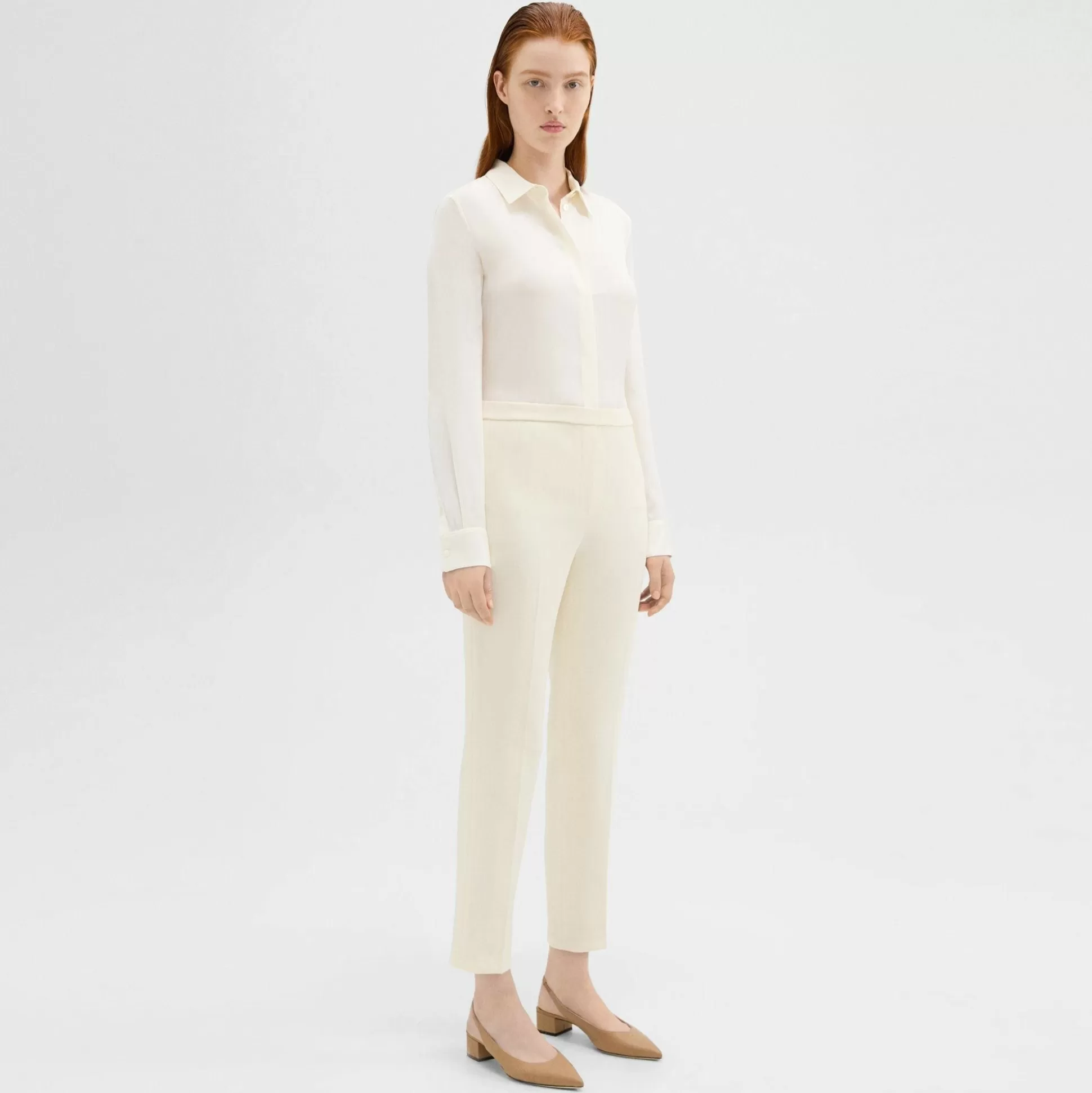 Theory Treeca Pull-On Pant In Admiral Crepe-Women Suits | Pants