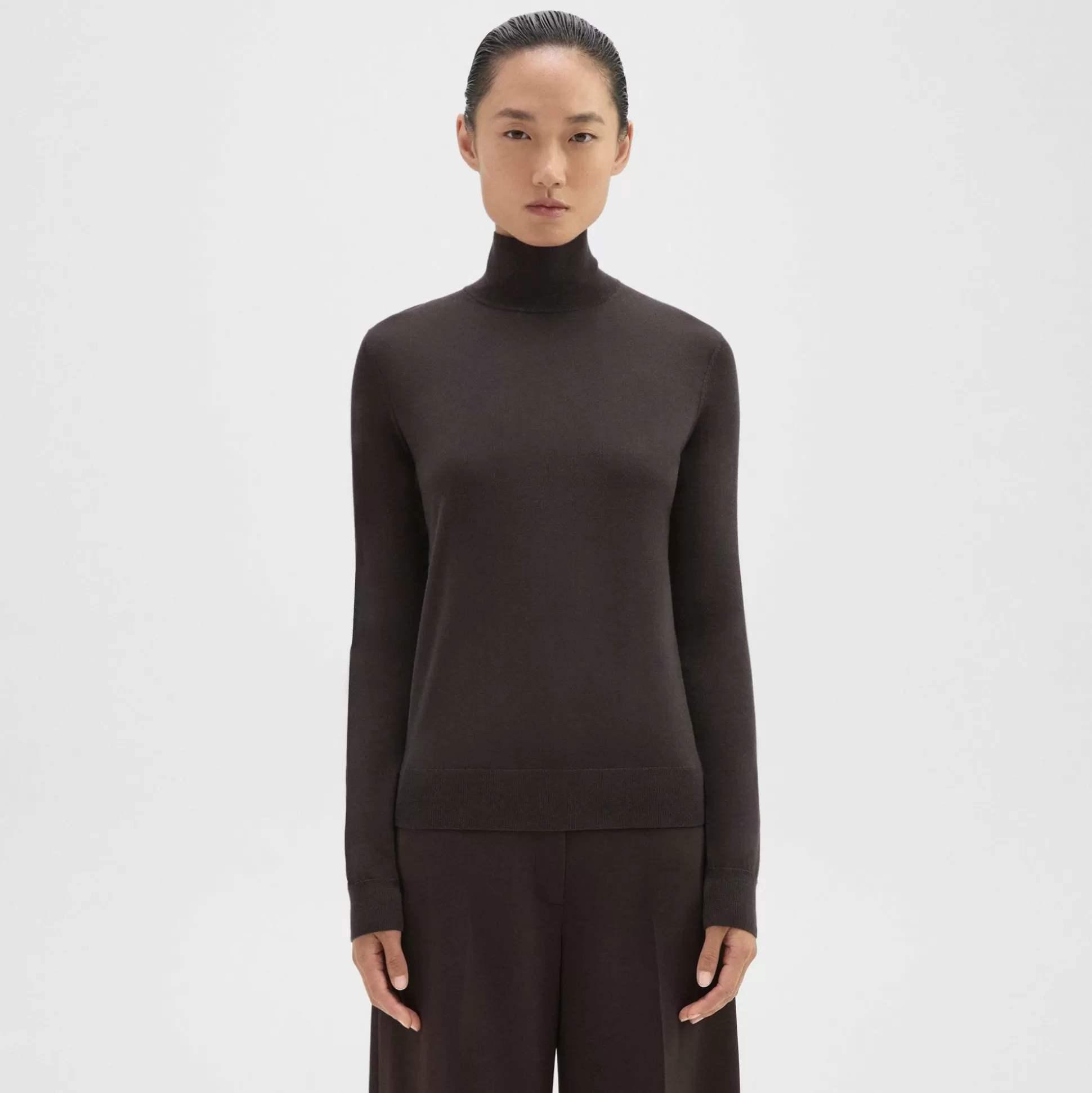 Theory Turtleneck Sweater In Regal Wool-Women Sweaters + Cardigans