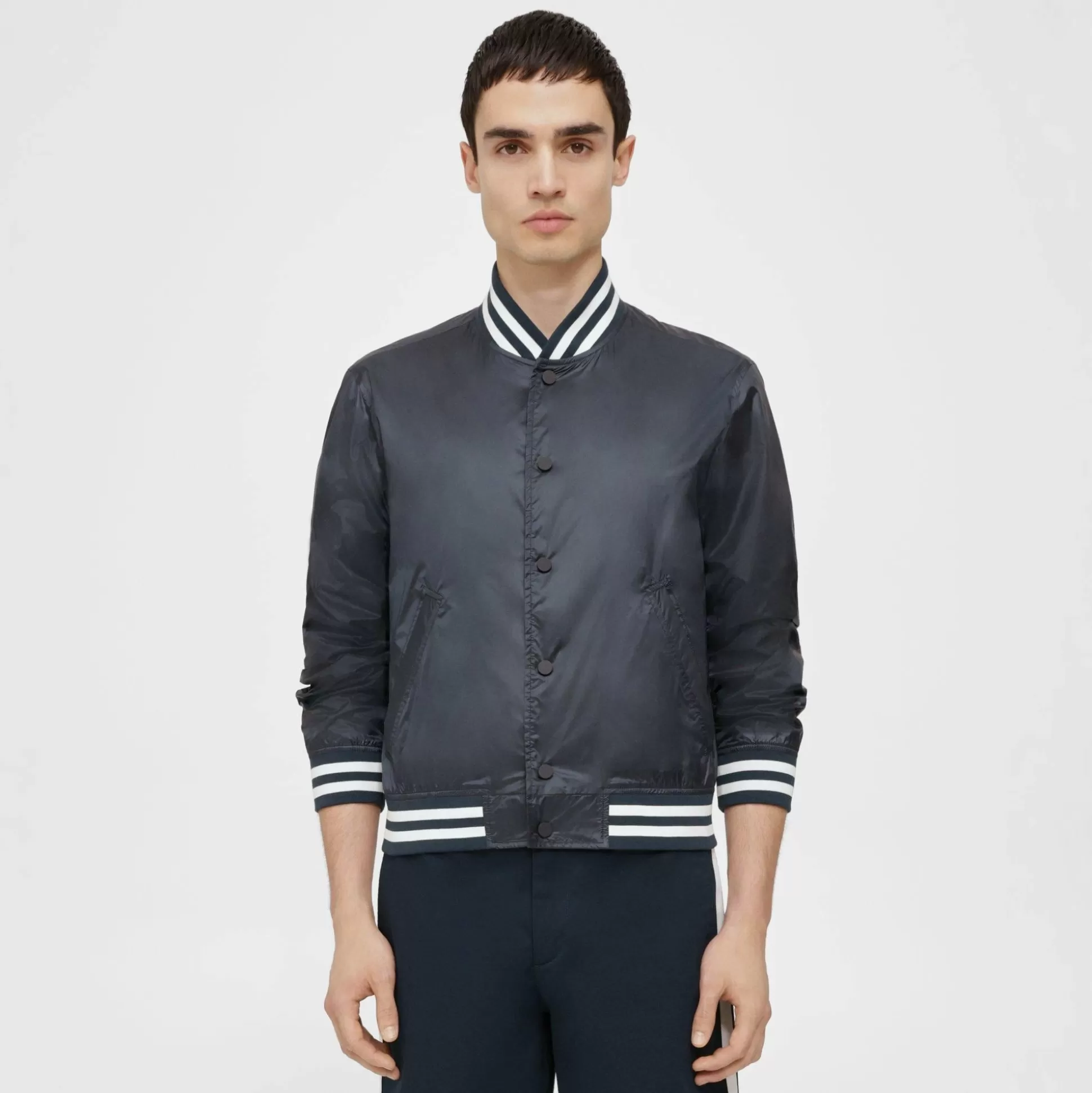 Theory Varsity Jacket In Recycled Nylon-Men Outerwear | Blazers + Jackets