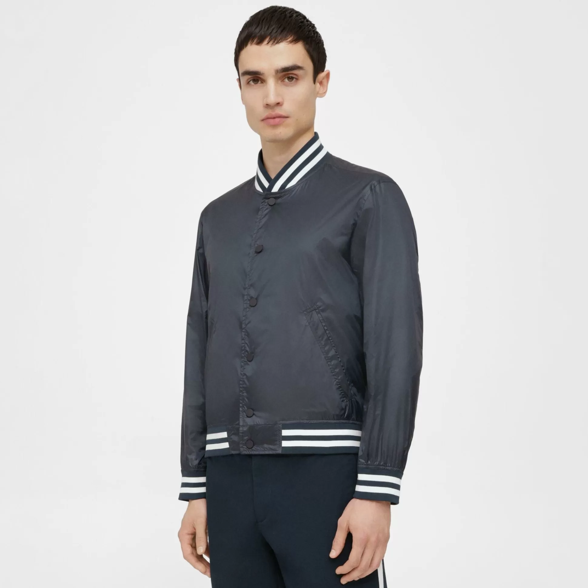 Theory Varsity Jacket In Recycled Nylon-Men Outerwear | Blazers + Jackets