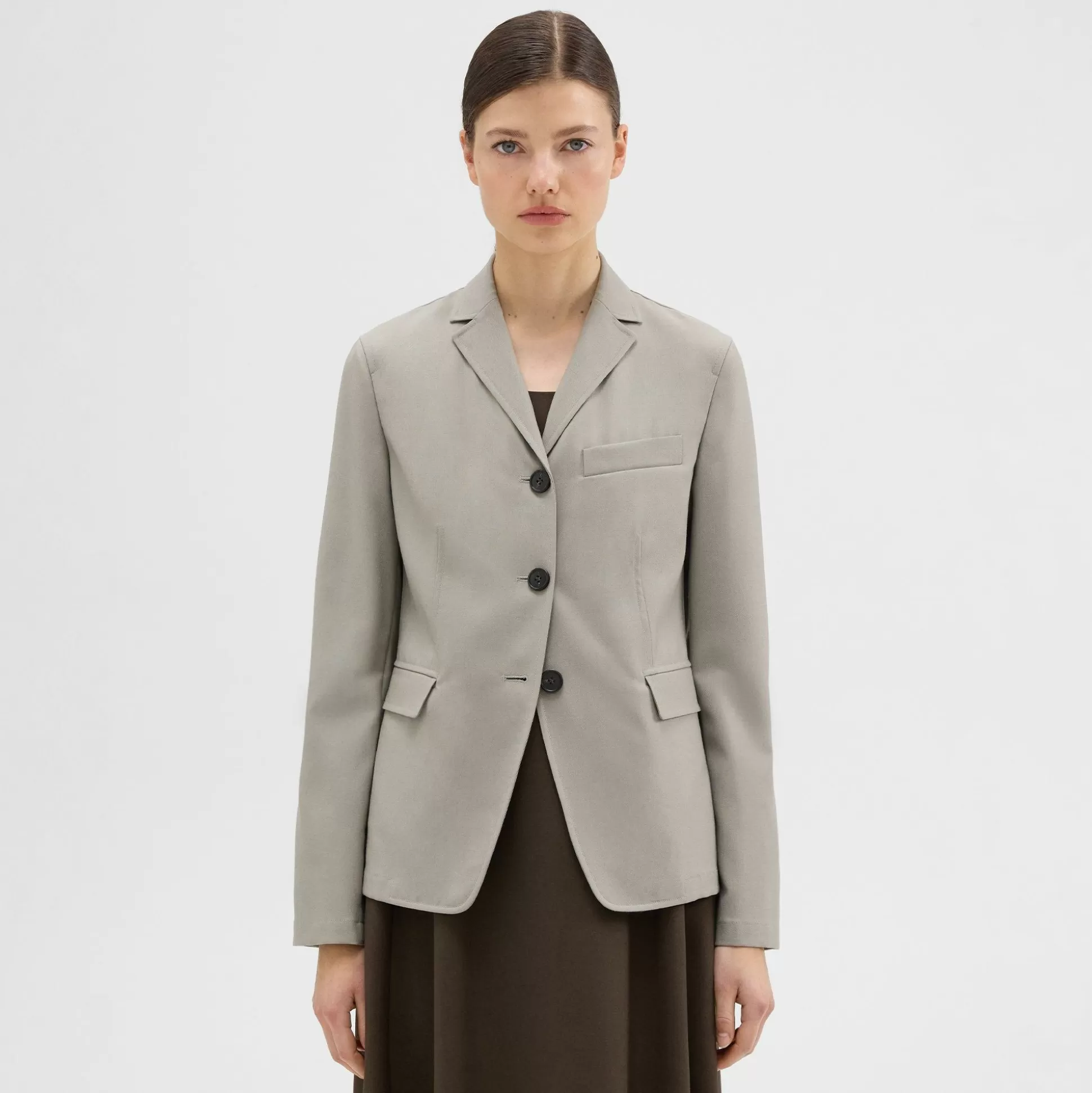 Theory Virgin Wool Slim Fit Blazer-Women Blazers + Jackets