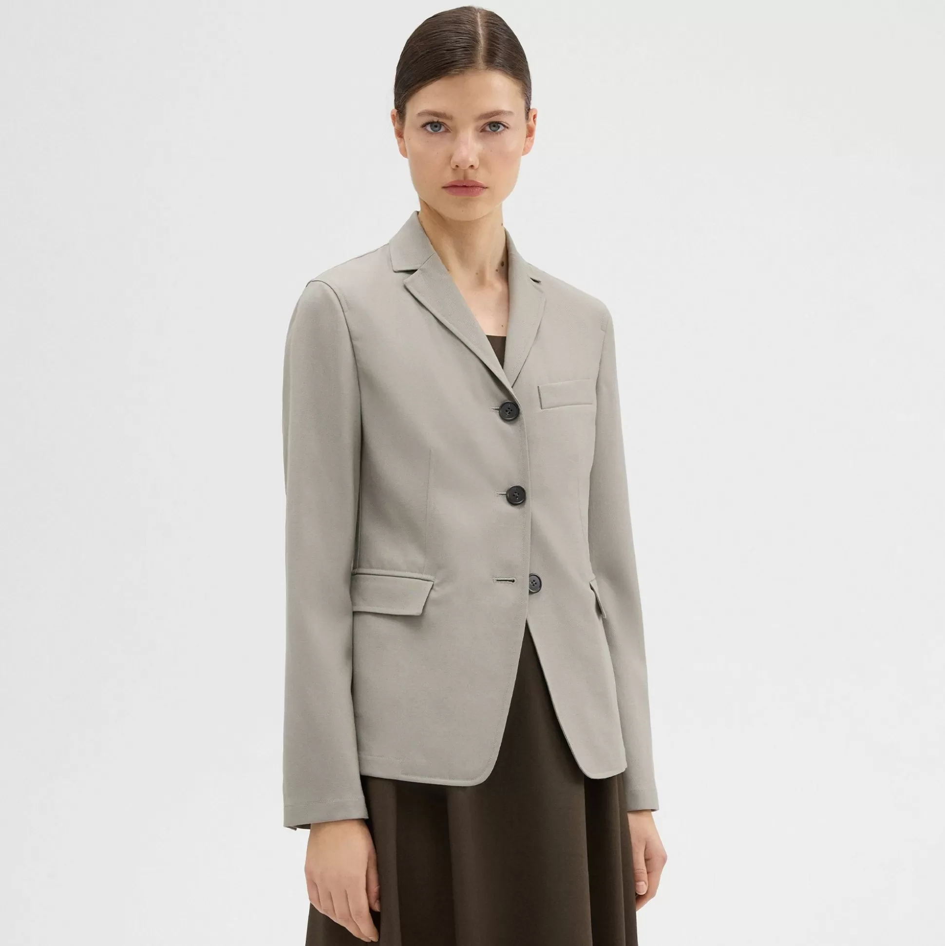 Theory Virgin Wool Slim Fit Blazer-Women Blazers + Jackets