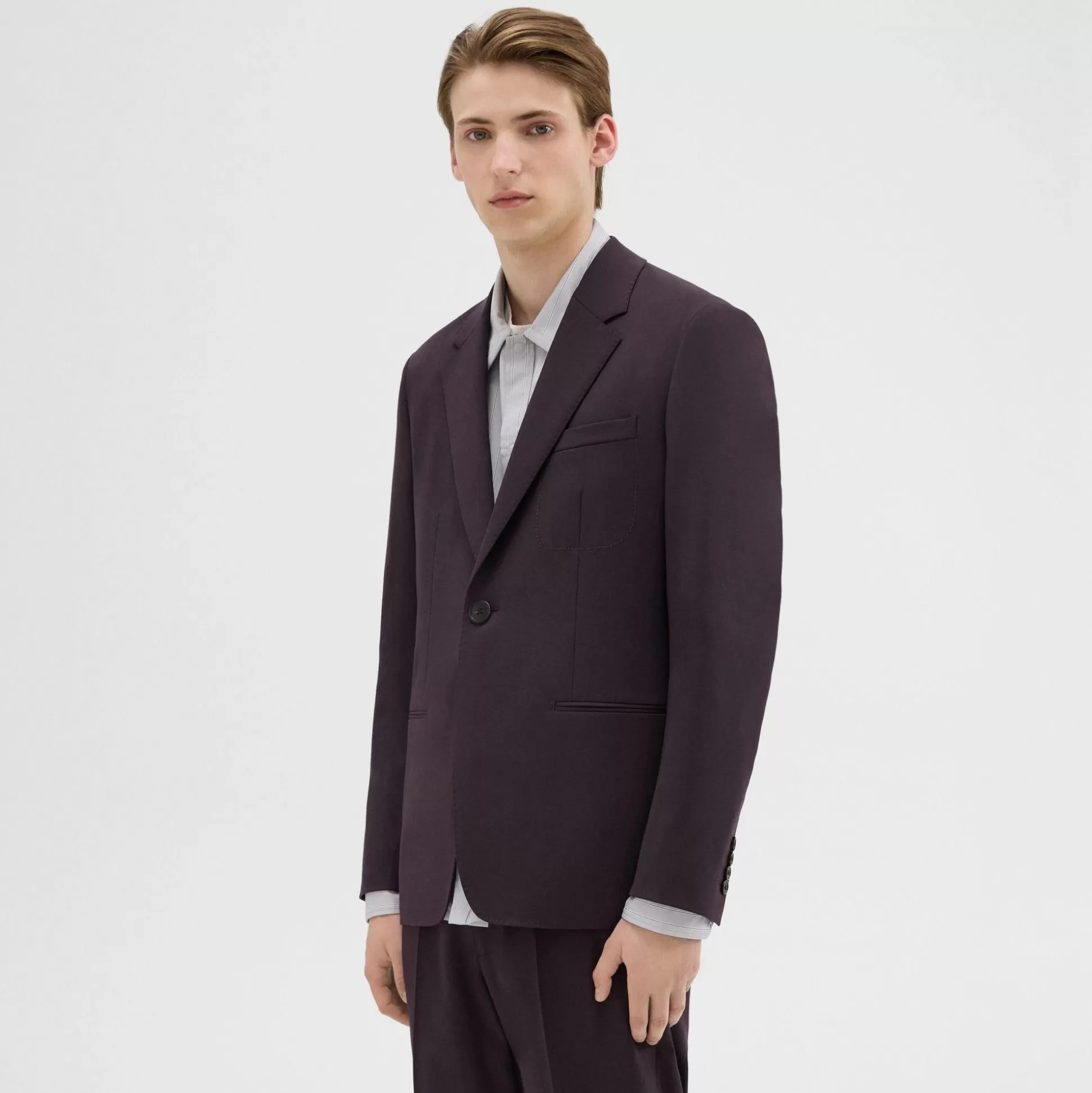 Theory Wool Gabardine Blazer-Men Blazers + Jackets