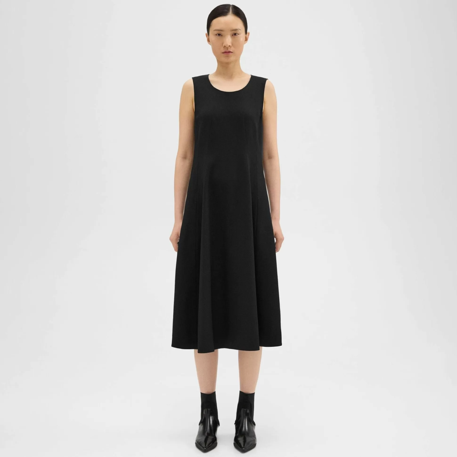 Theory Wool-Viscose Tank Dress-Women Dresses